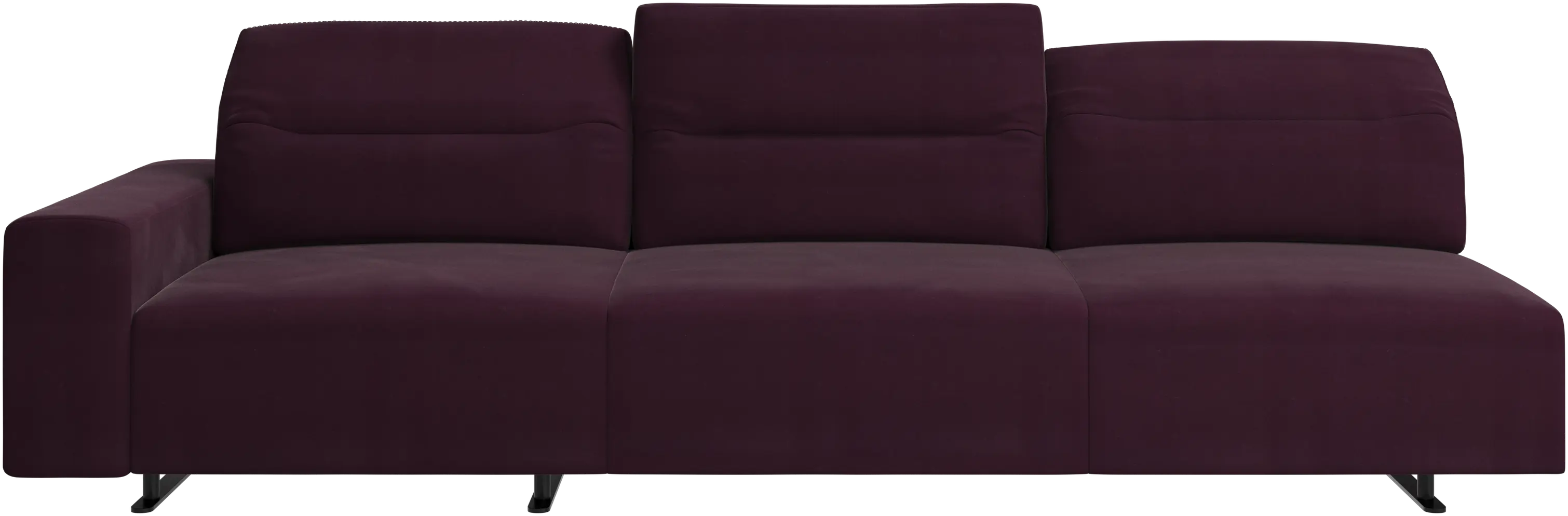 Sofá Hampton con respaldo ajustable y almacenamiento en lado izquierdo