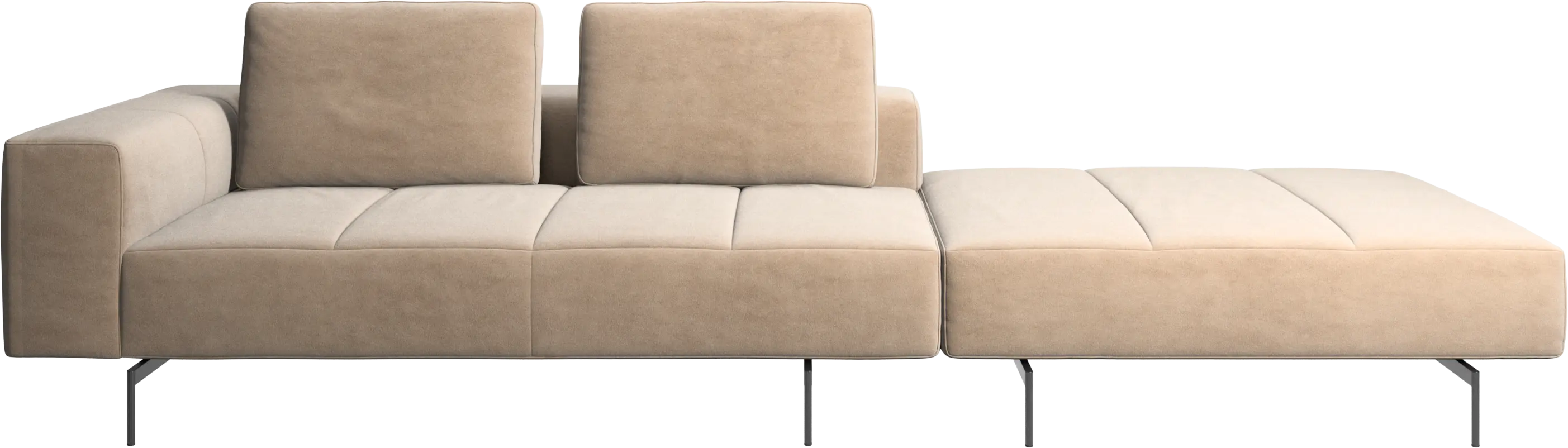 Amsterdam sofa with footstool on right side