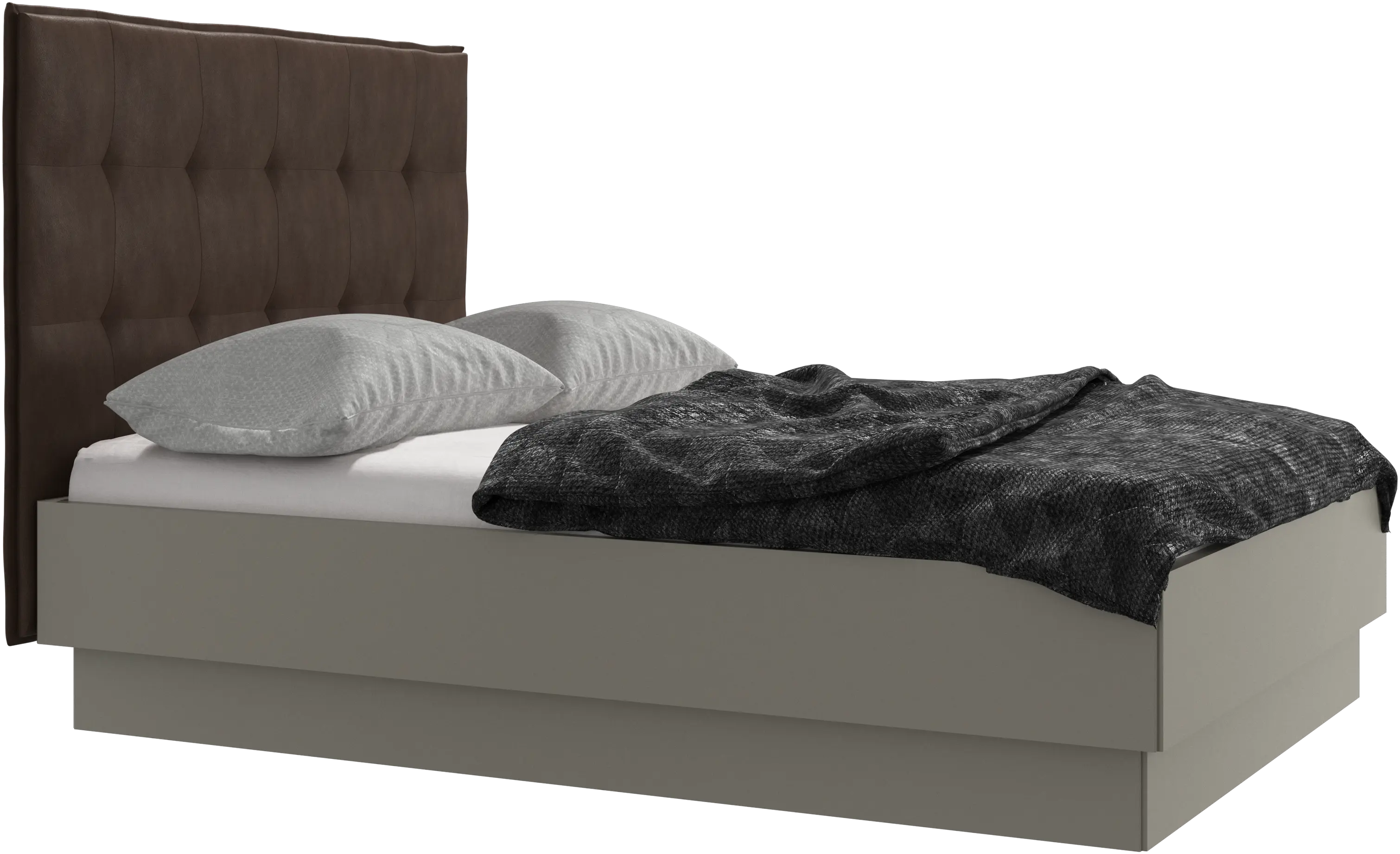 Lugano storage bed with lift-up frame and slats, excl. mattress