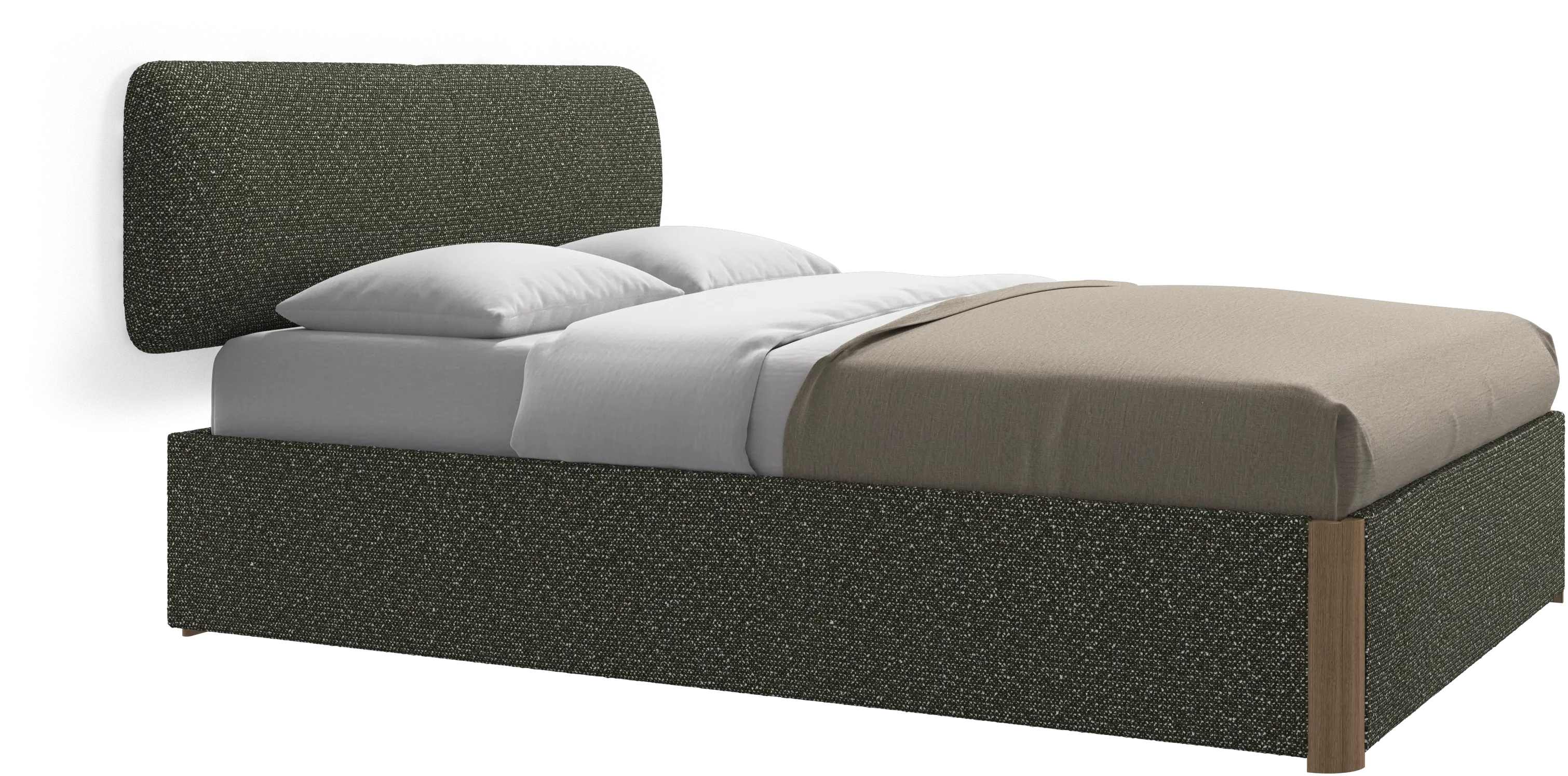 Element bed, wall-mounted headboard, with slats, excl. mattress