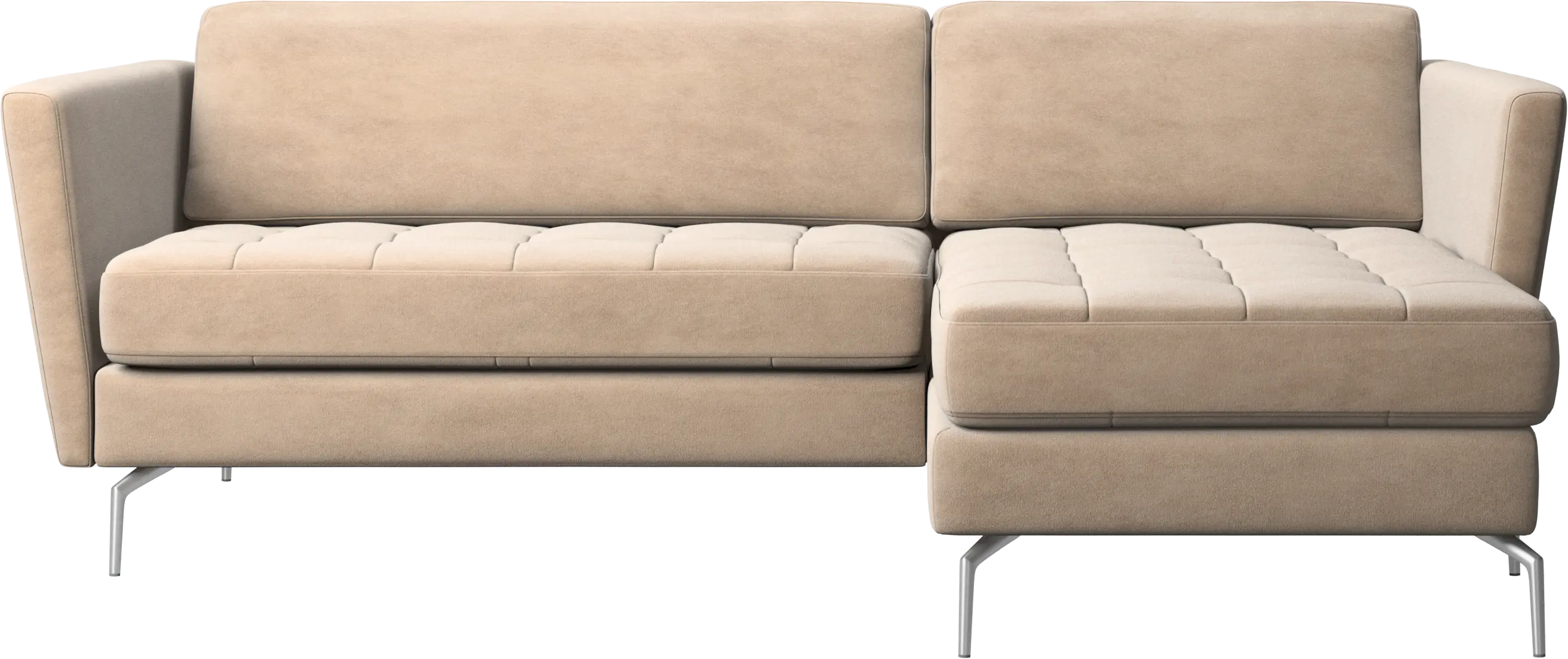 Osaka sofa with resting unit, tufted seat