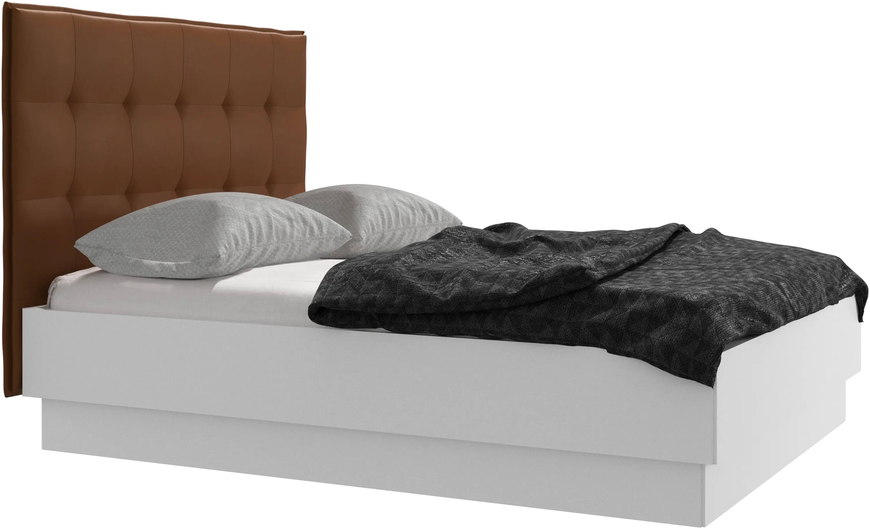 Cama con canapé Lugano, estructura elevable y tablado, no incluye colchón