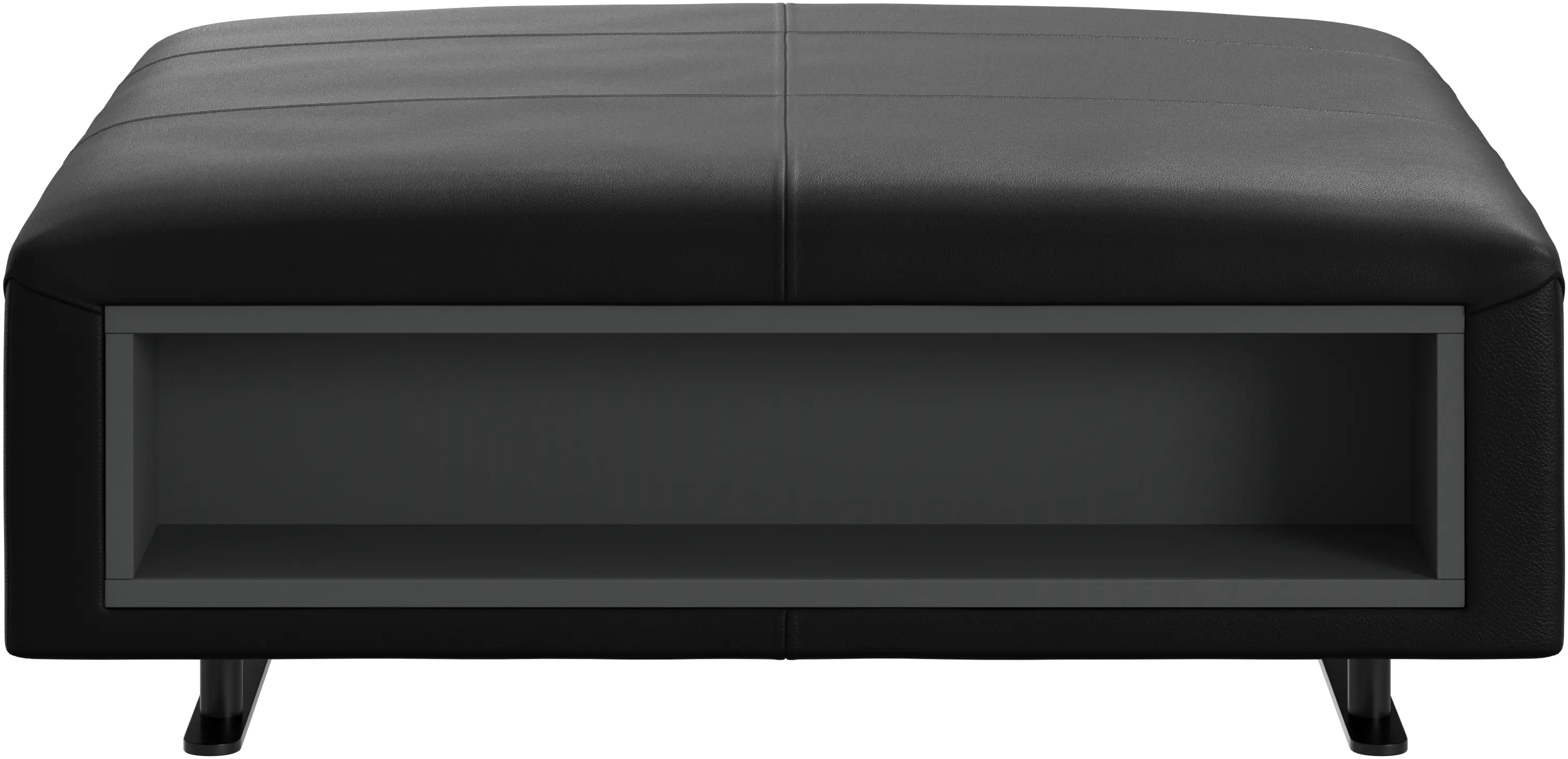 Hampton footstool with storage left and right sides