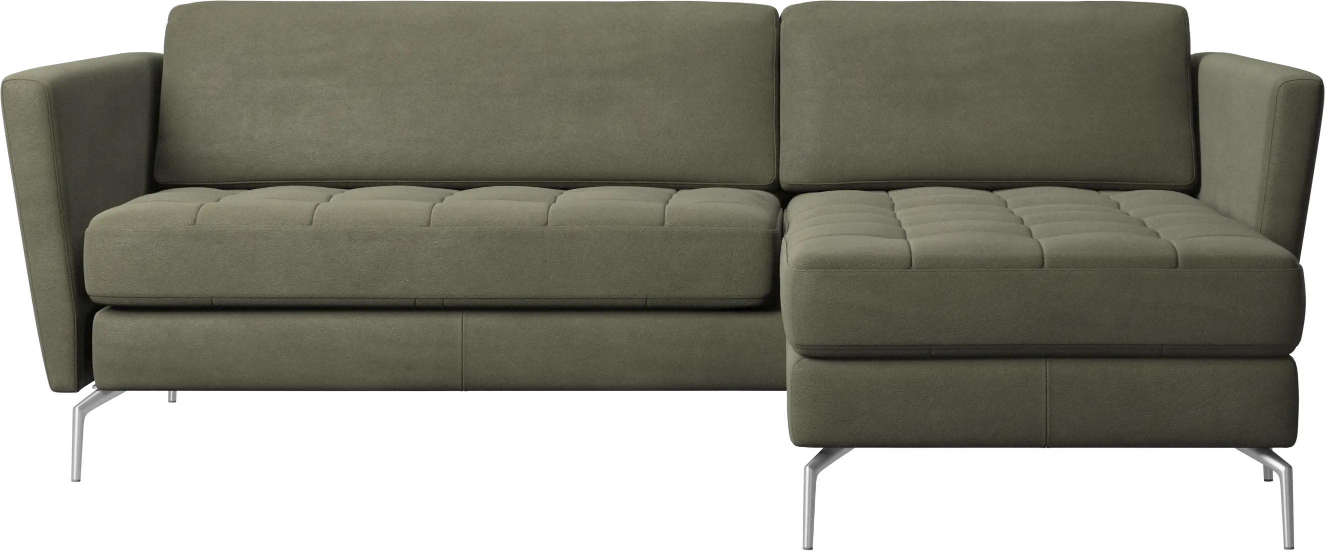 Osaka sofa with resting unit, tufted seat