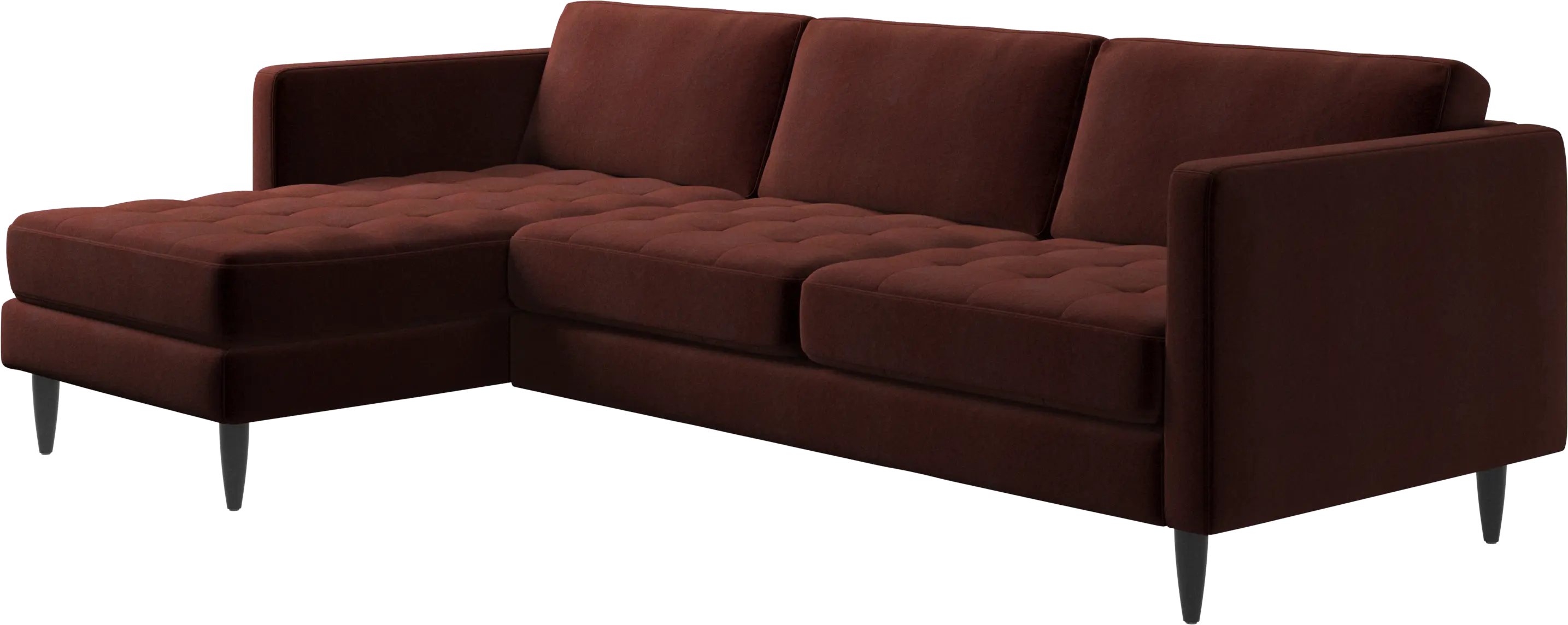 Osaka sofa with resting unit, tufted seat