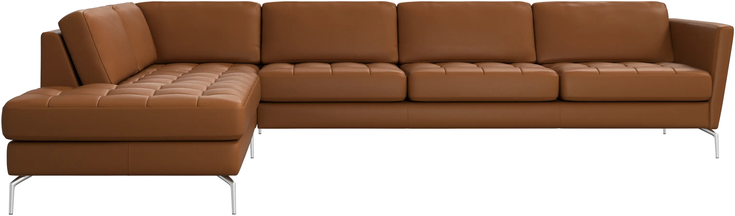 Osaka corner sofa with lounging unit, tufted seat