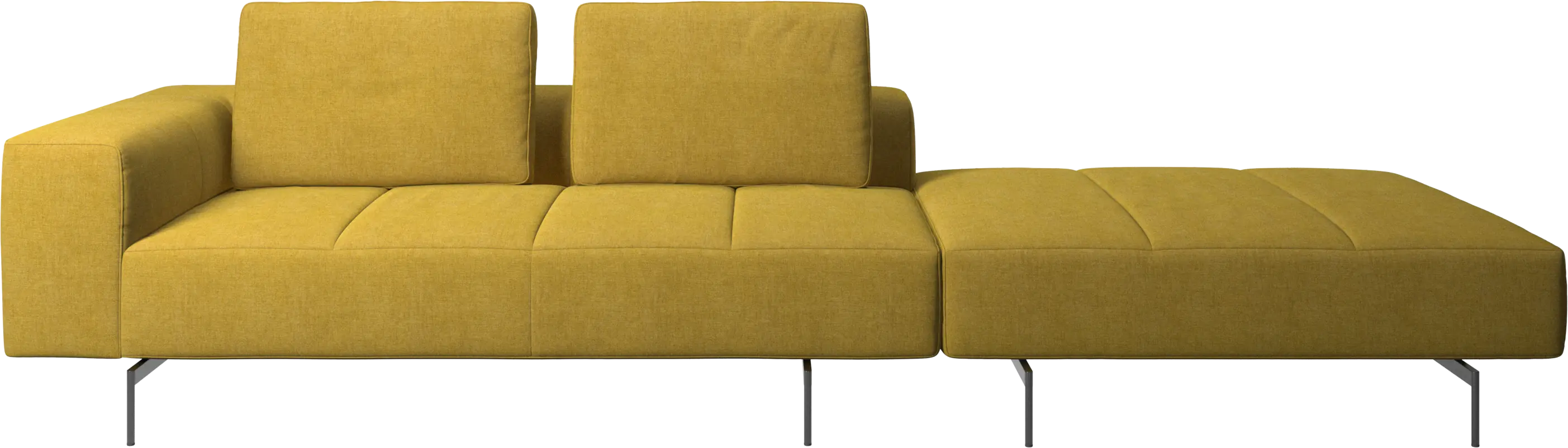 Sofá Amsterdam con pouf en el lado derecho