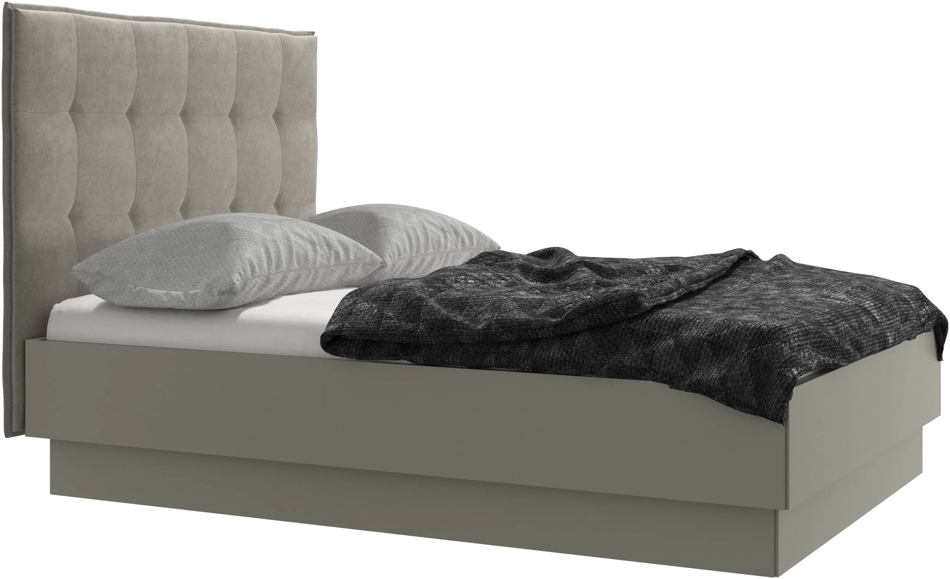Lugano storage bed with lift-up frame and slats, excl. mattress