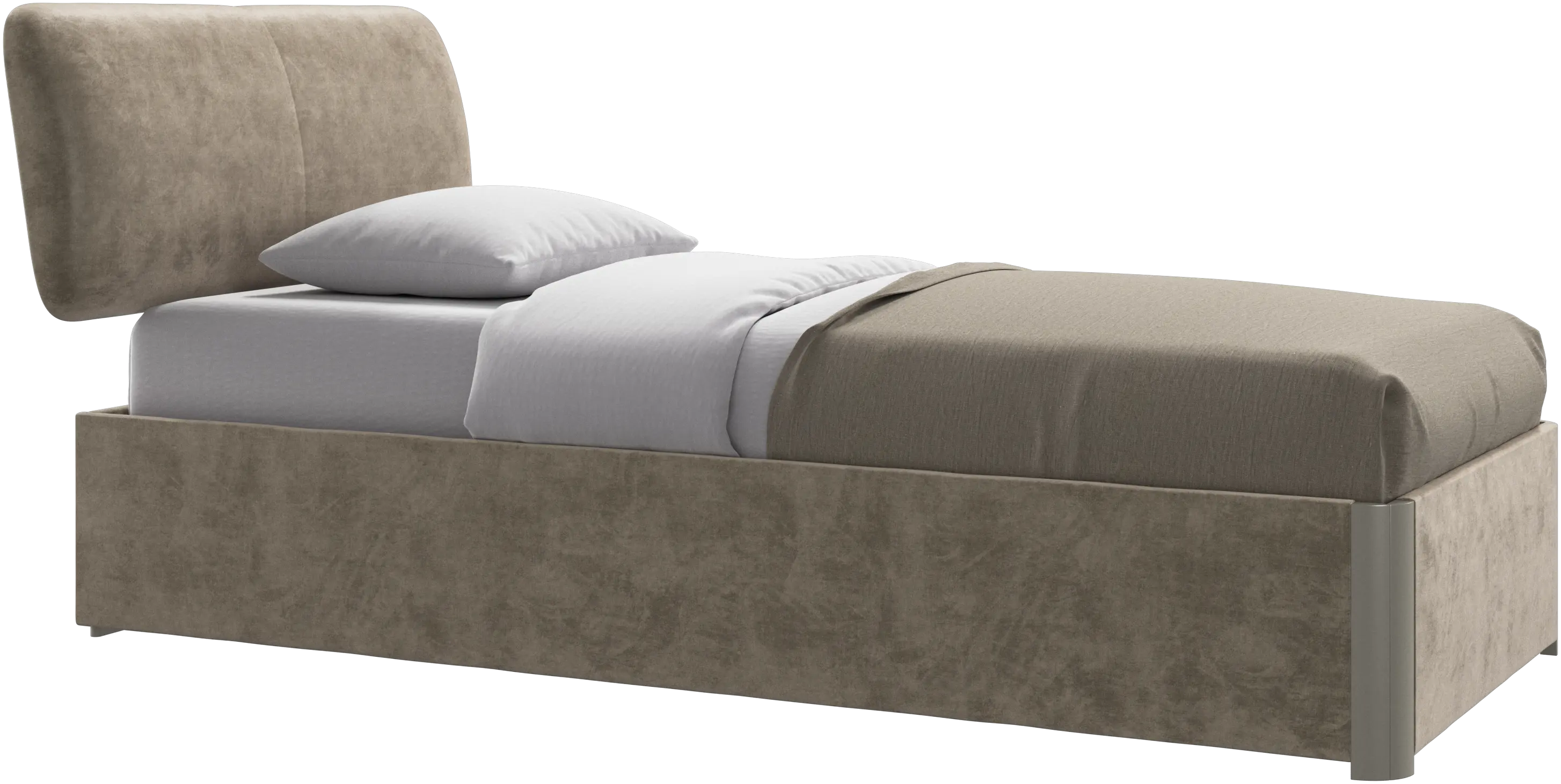 Element bed, bedgemonteerd hoofdbord, met latten en opbergoplossing, excl. matras