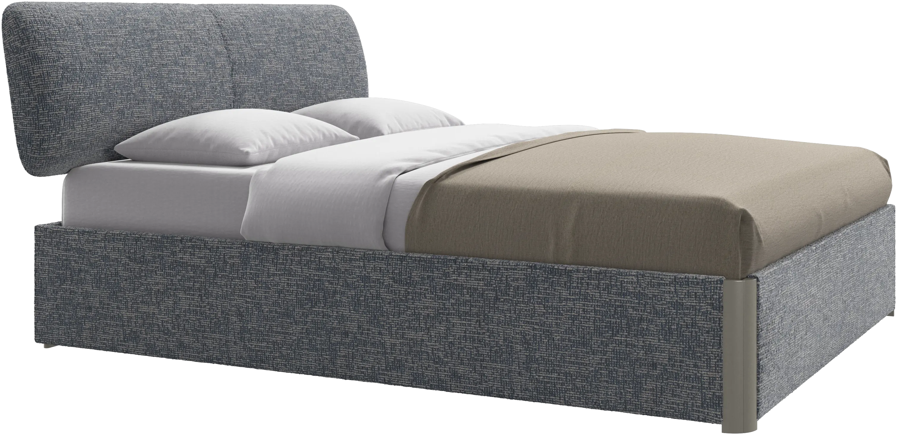 Element cama, cabecero montado en la cama, con láminas, excl. colchón