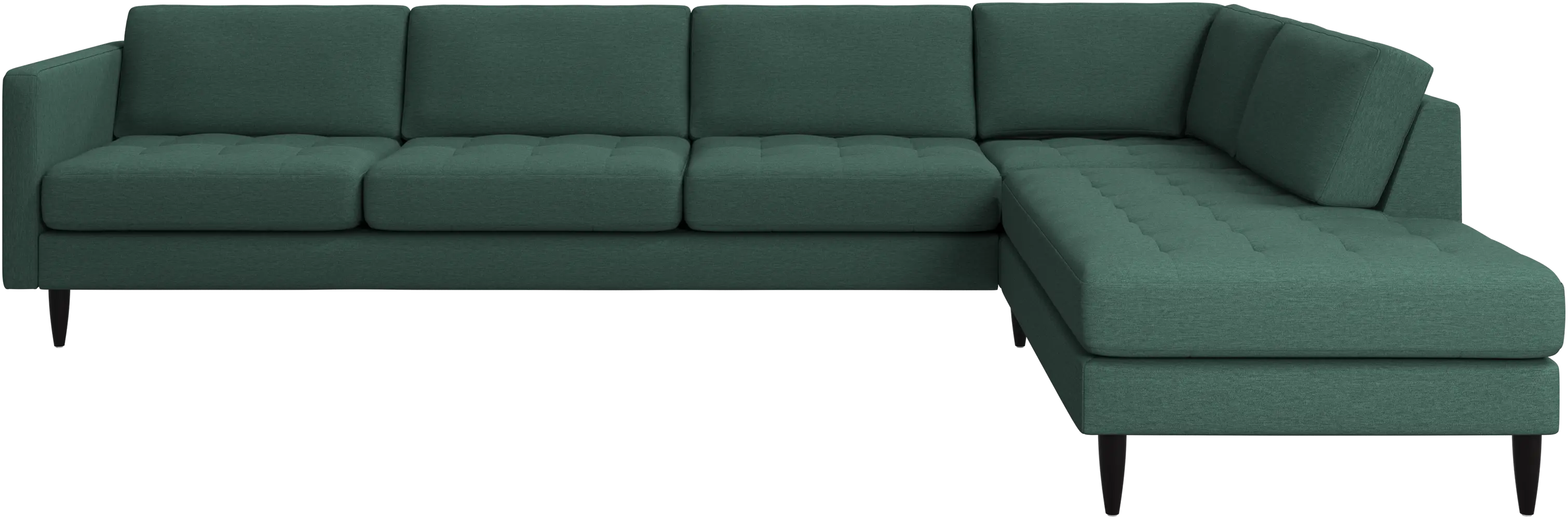 Osaka corner sofa with lounging unit, tufted seat