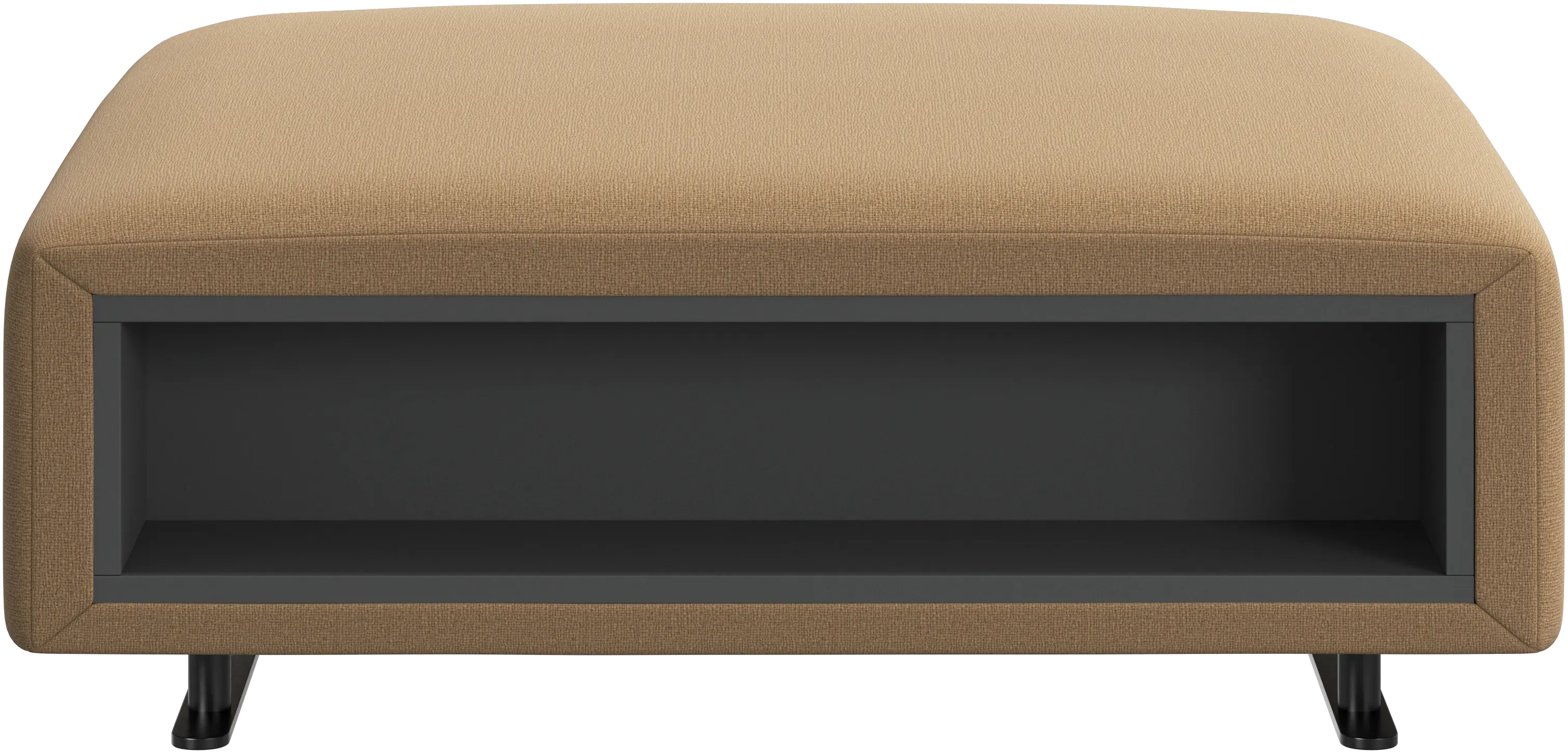 Hampton footstool with storage left and right sides