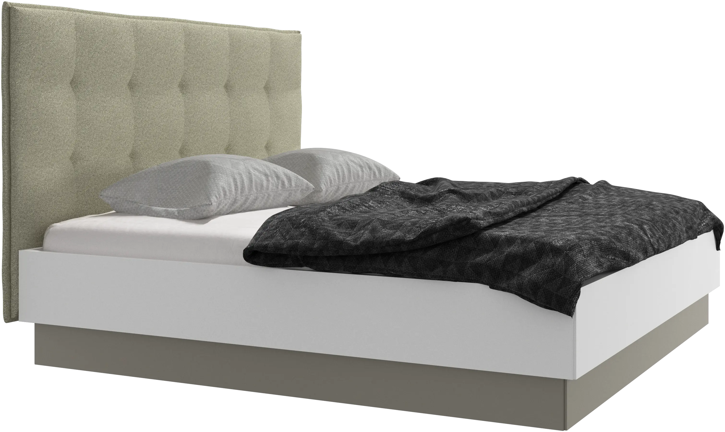 Lugano storage bed with lift-up frame and slats, excl. mattress