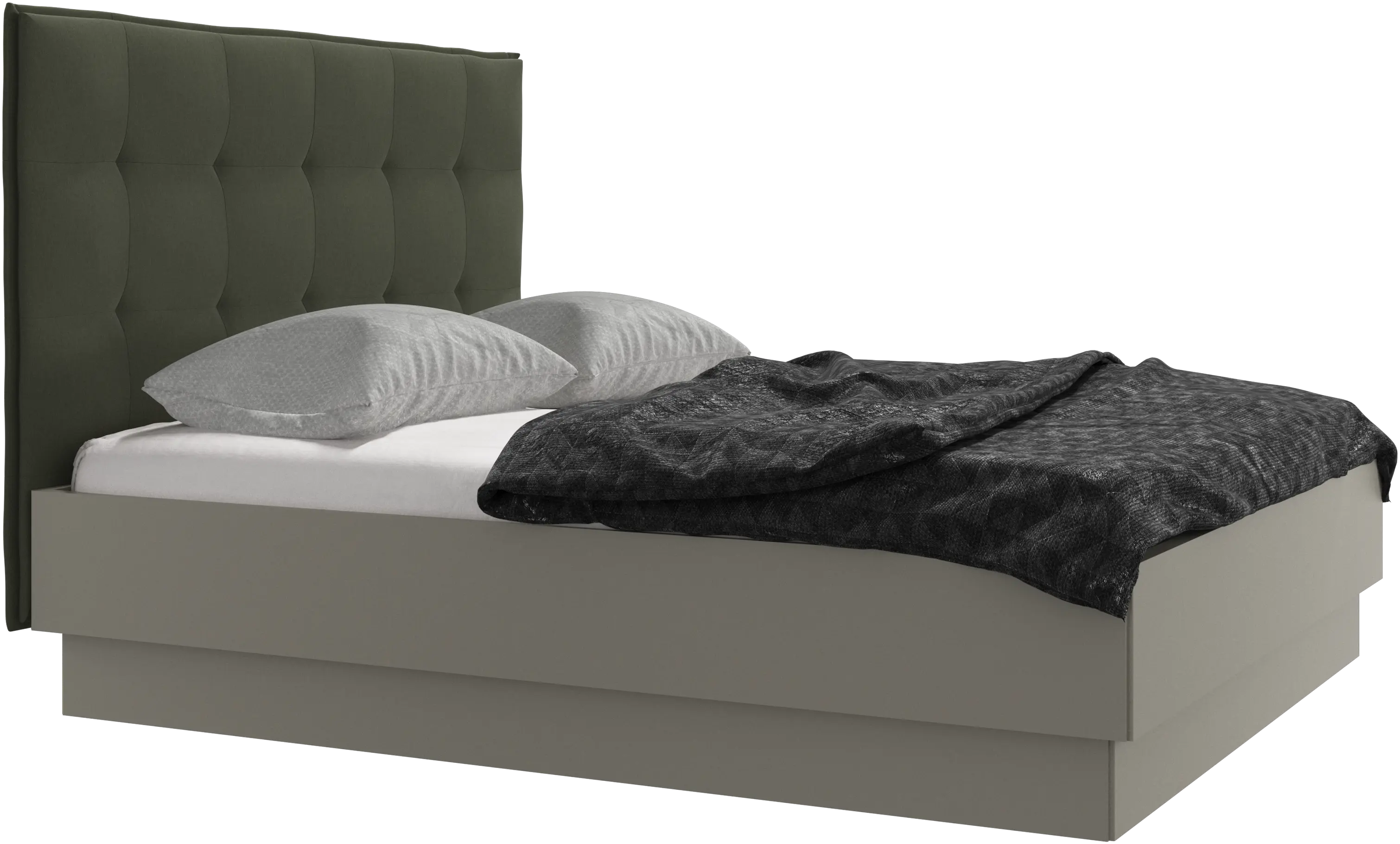 Lugano storage bed with lift-up frame and slats, excl. mattress