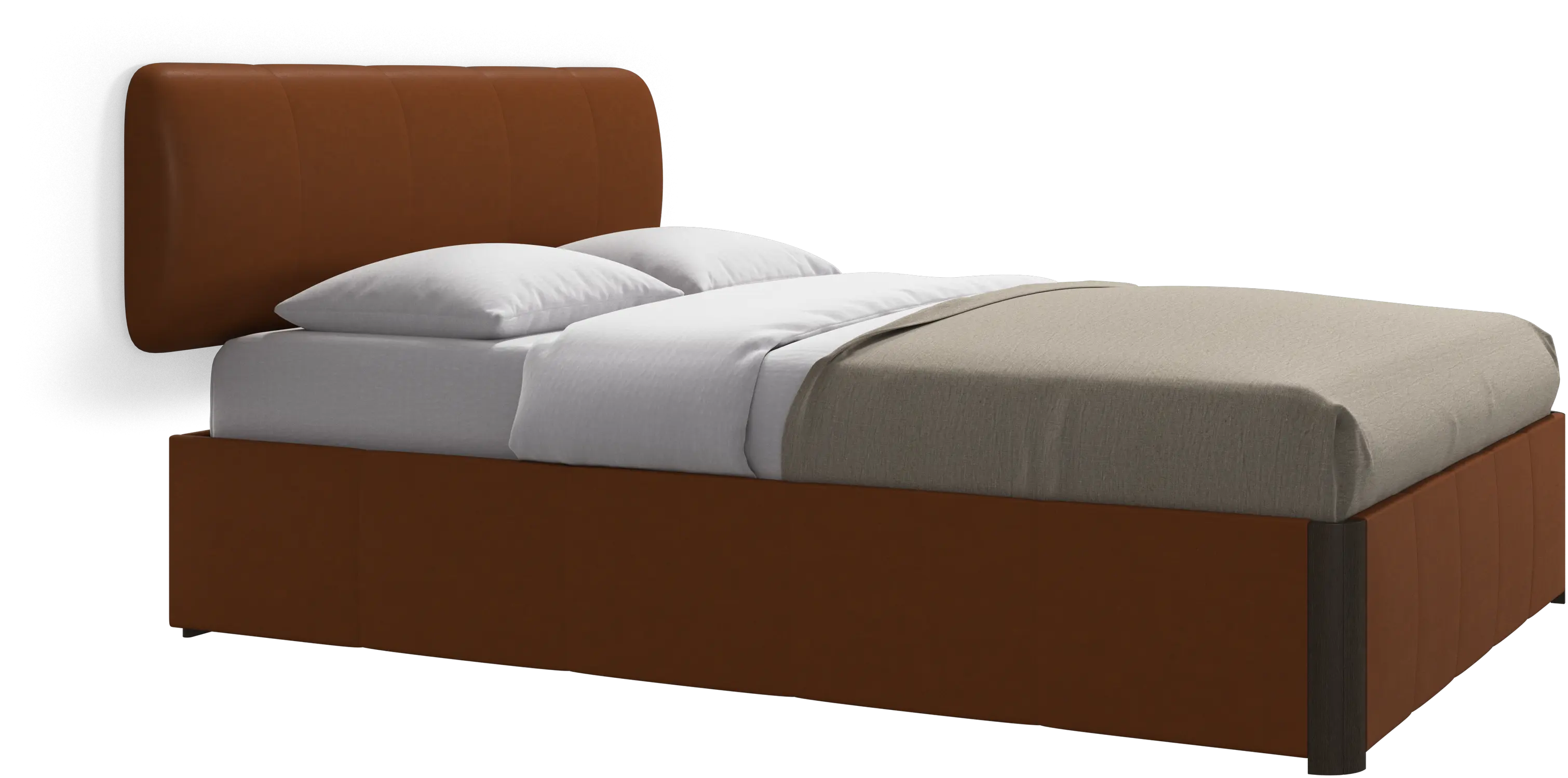 Element bed, wall-mounted headboard, with slats, excl. mattress