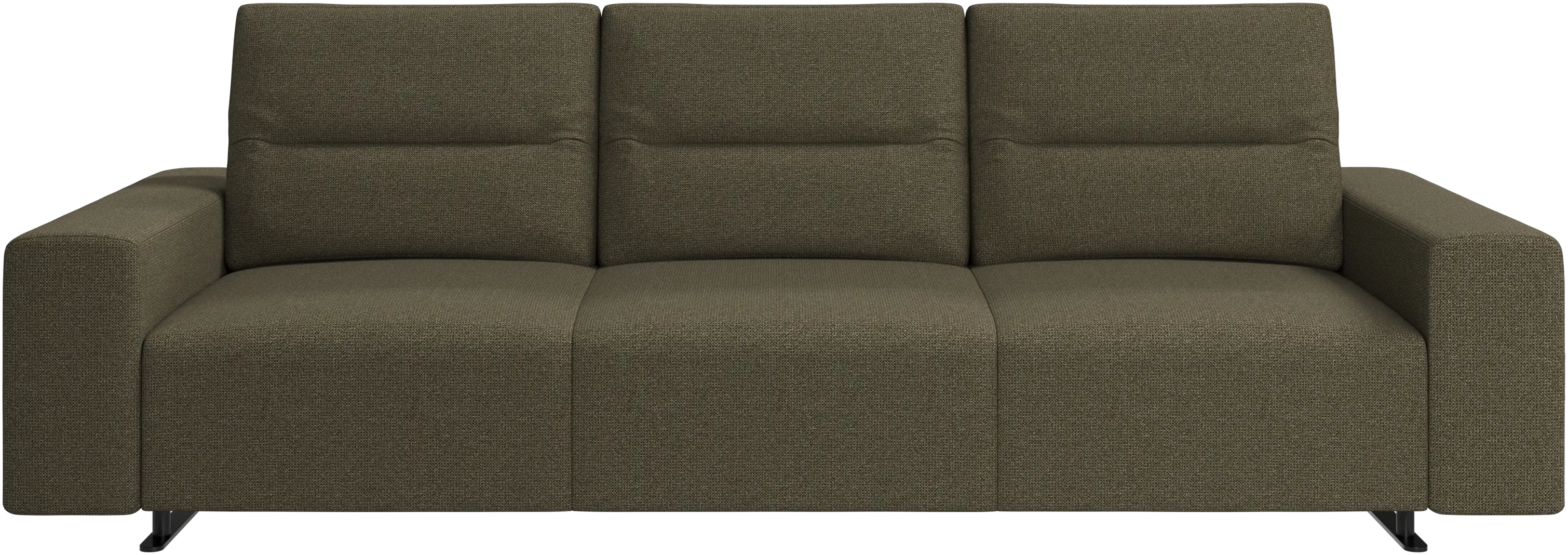 Hampton sofa with adjustable back and storage on the left side