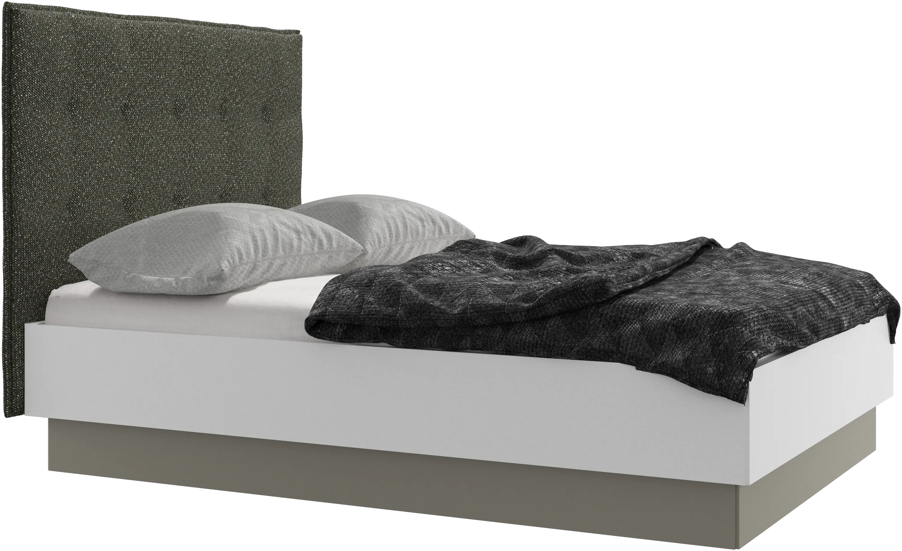 Lugano storage bed with lift-up frame and slats, excl. mattress