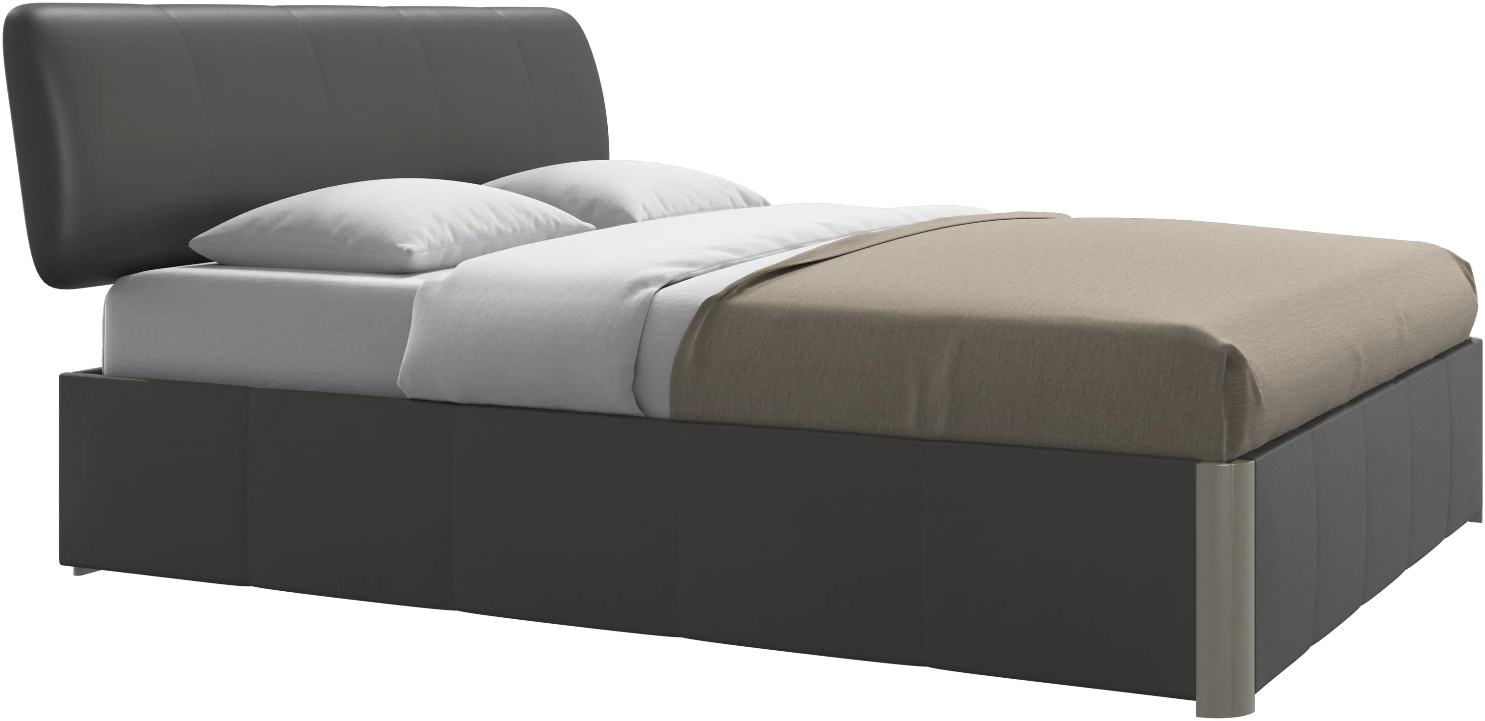 Element bed, bed-mounted headboard, with slats, excl. mattress