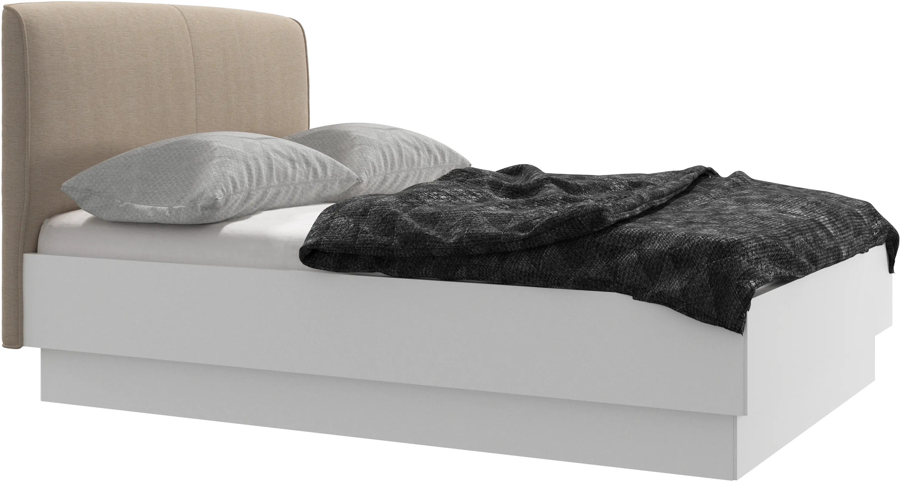 Houston, gepolstertes bett mit stauraum