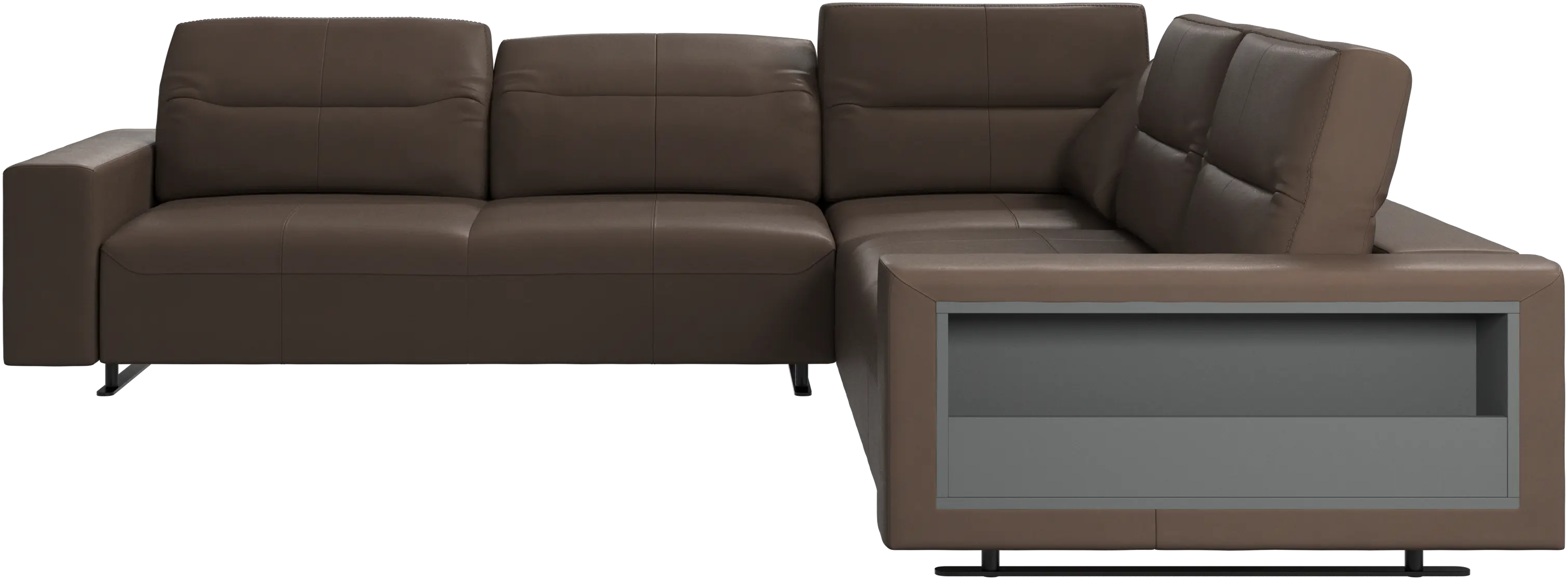 Hampton corner sofa with adjustable back and storage