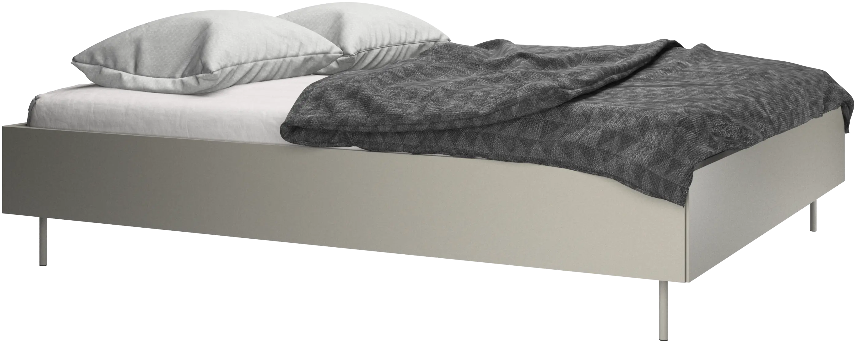 Lugano, Without headboard, with slats and legs