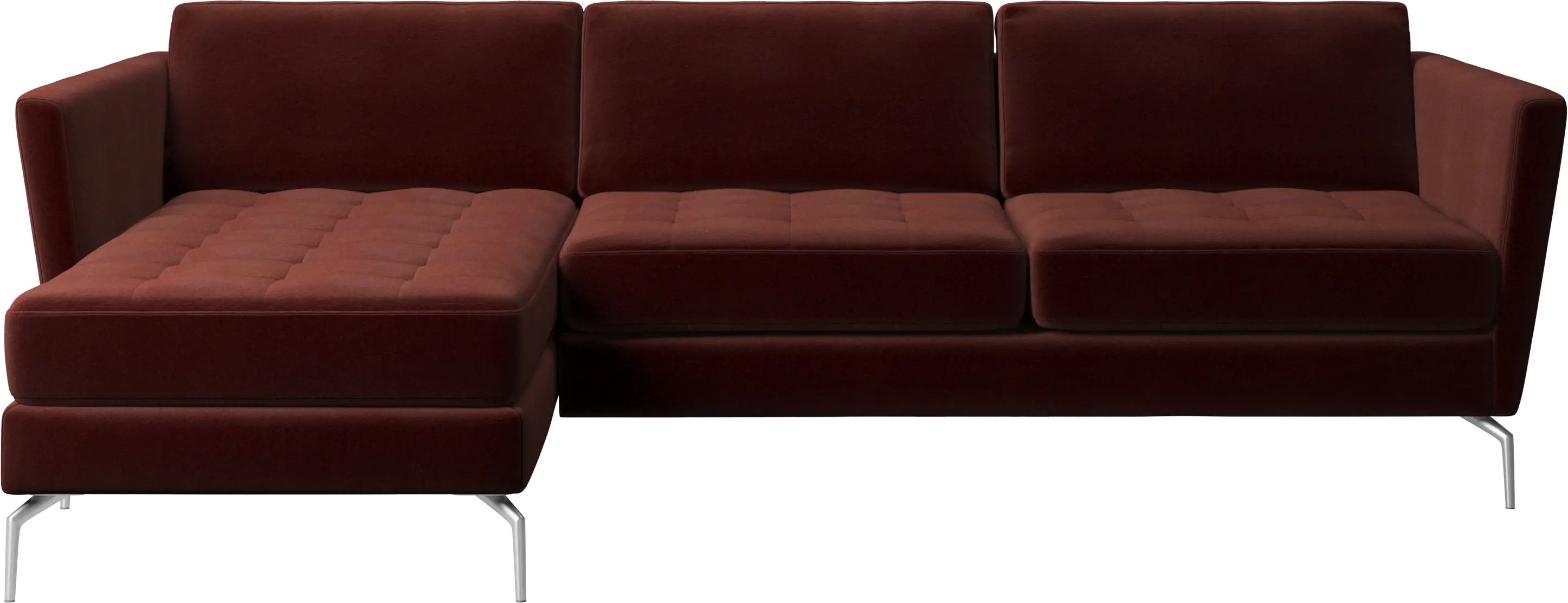 Osaka sofa with resting unit, tufted seat