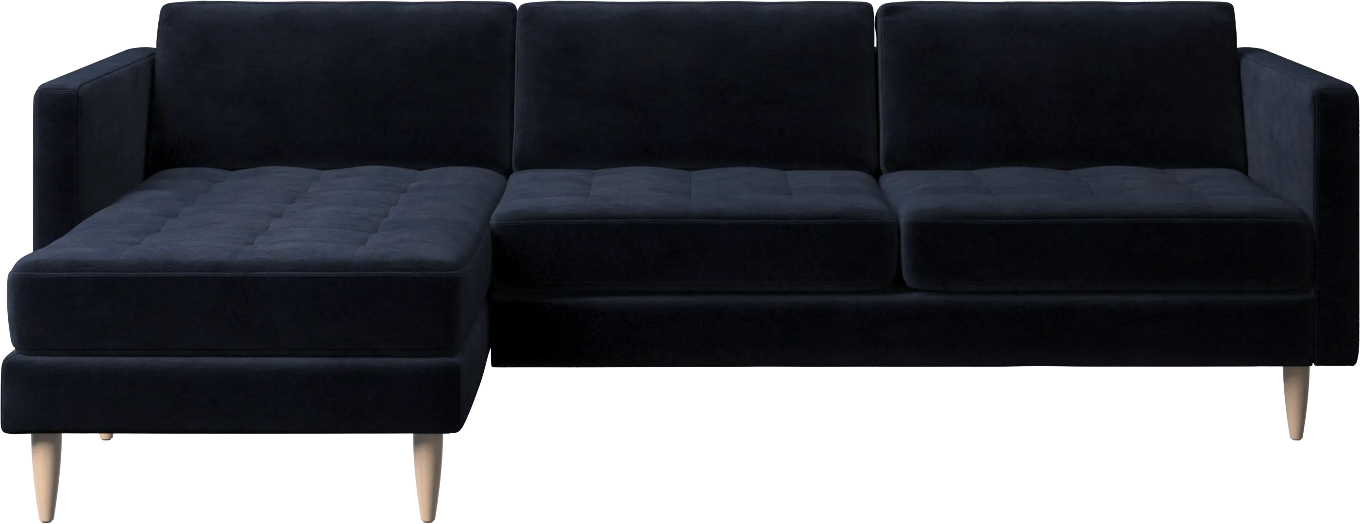 Sofá Osaka con módulo chaise-longue, asiento capitoné