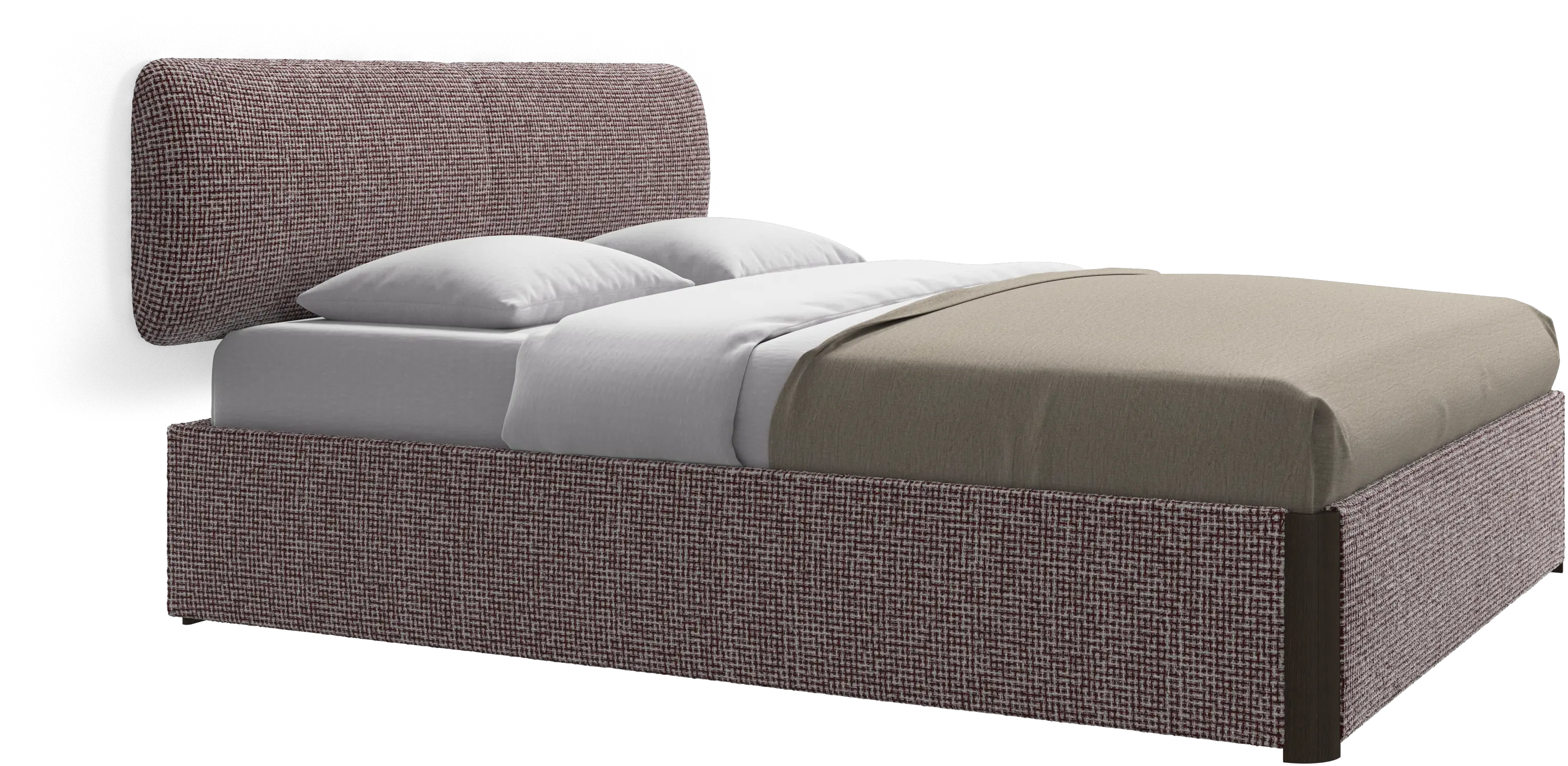 Element bed, wall-mounted headboard, with slats and storage solution, excl. mattress