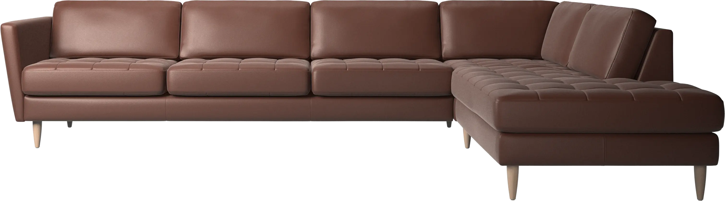 Osaka corner sofa with lounging unit, tufted seat