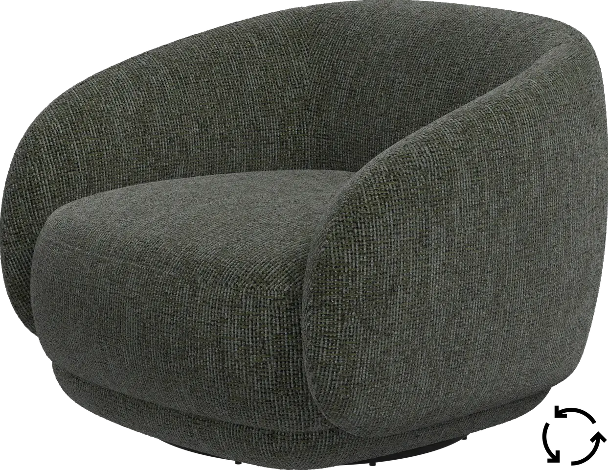 Bolzano armchair with swivel function