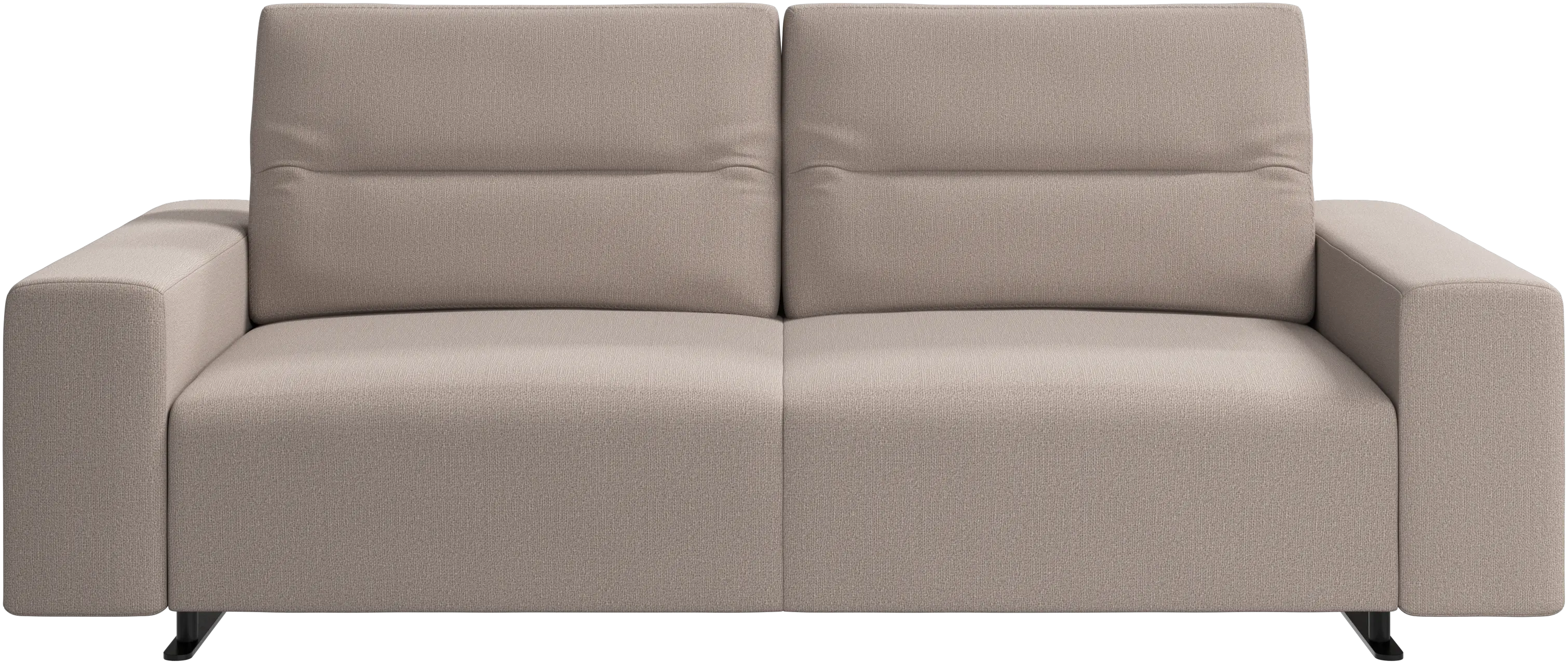 Hampton sofa with adjustable back and storage on the right side