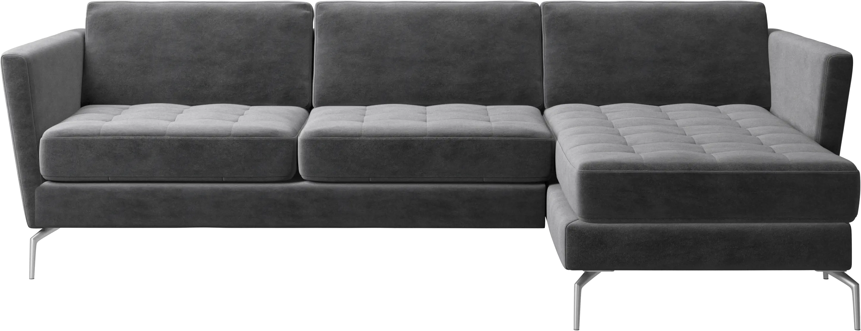 Osaka sofa with resting unit, tufted seat