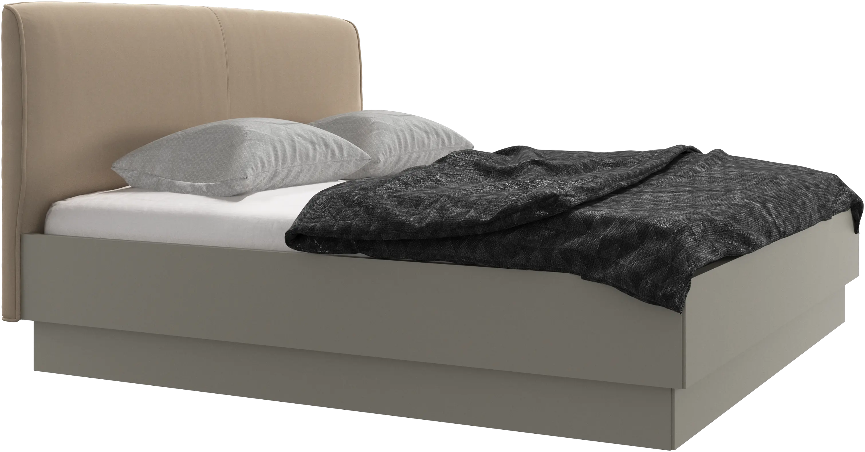 Houston, upholstered bed with storage