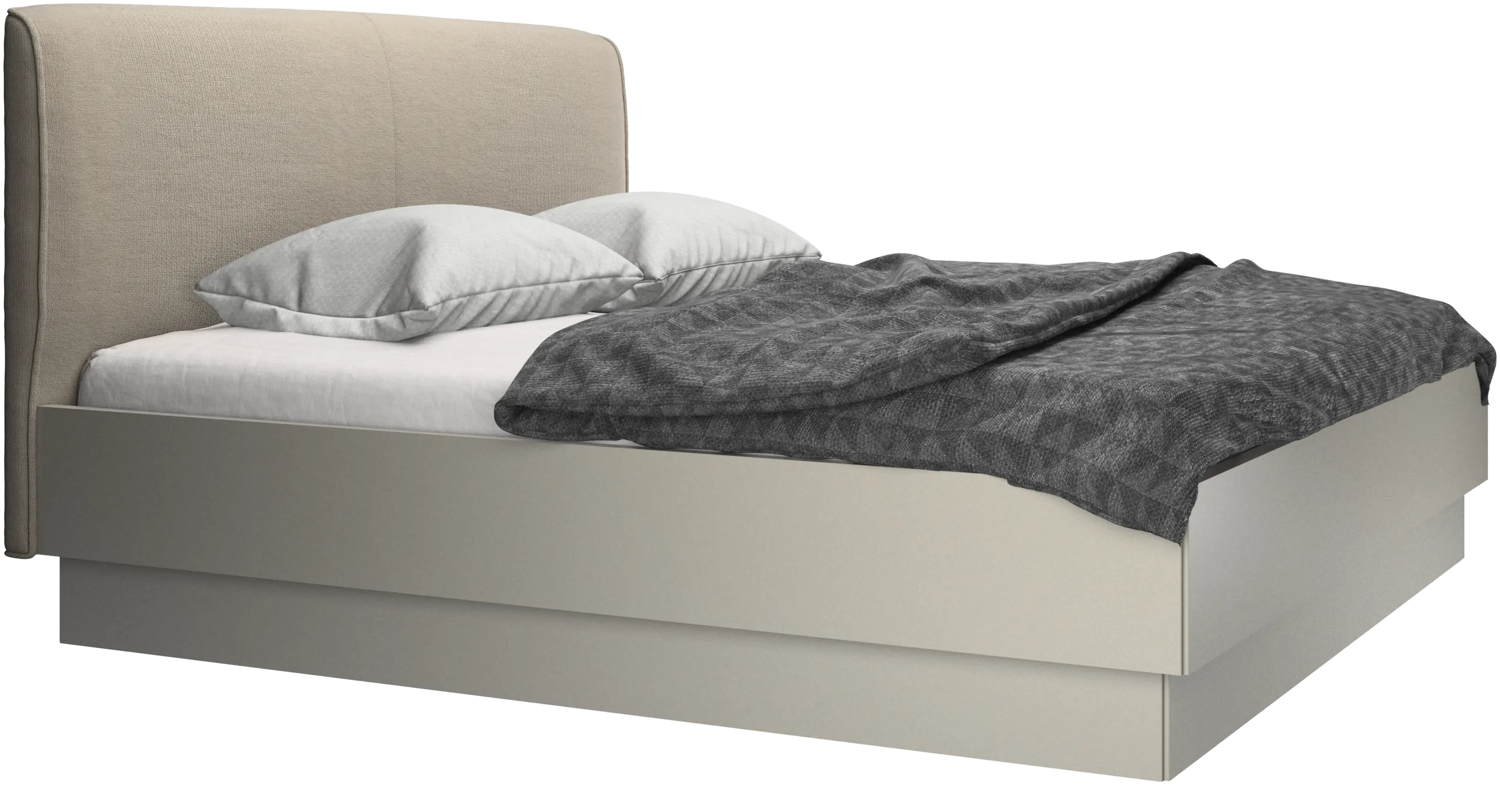 Houston, upholstered bed with storage