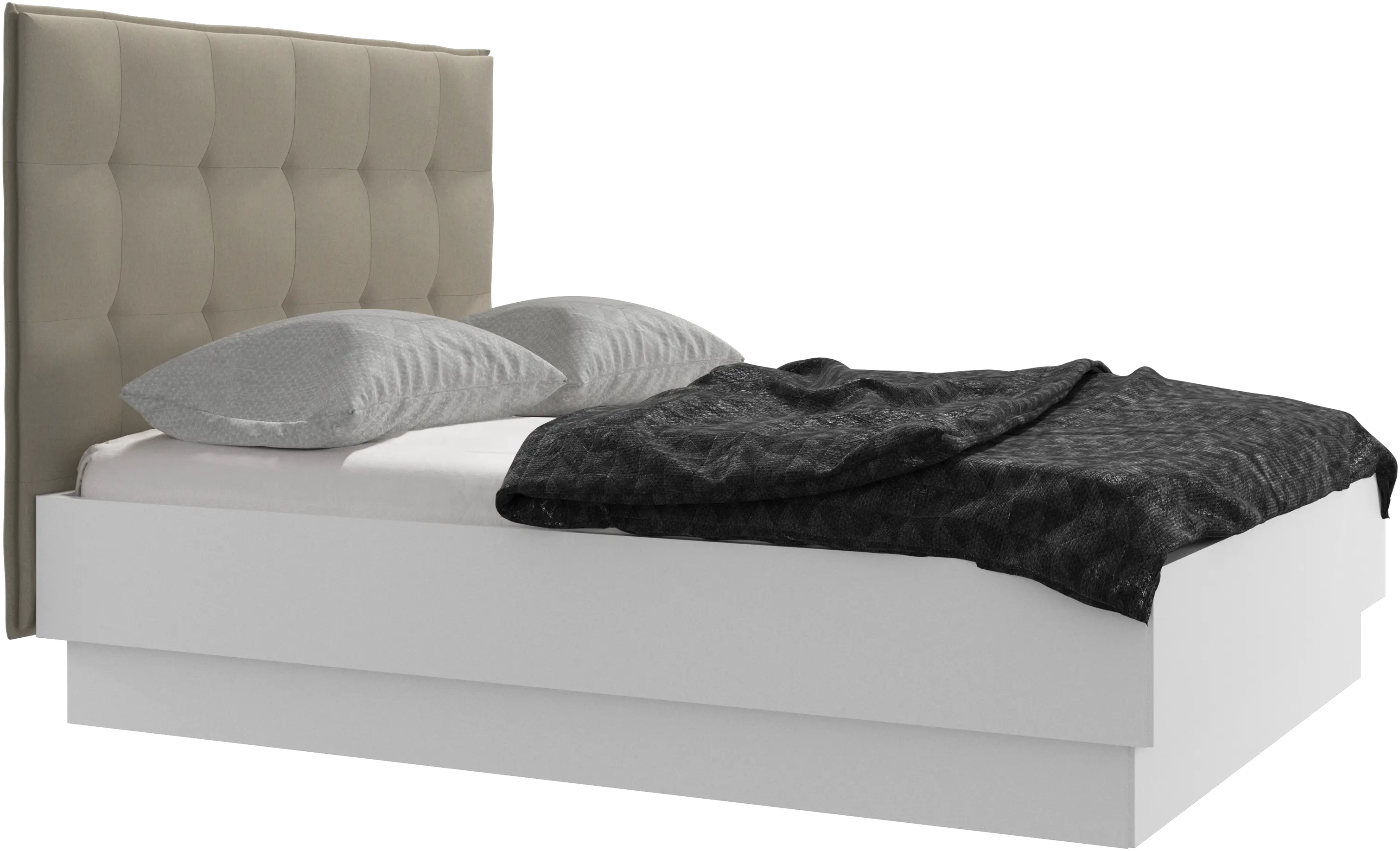 Lugano storage bed with lift-up frame and slats, excl. mattress