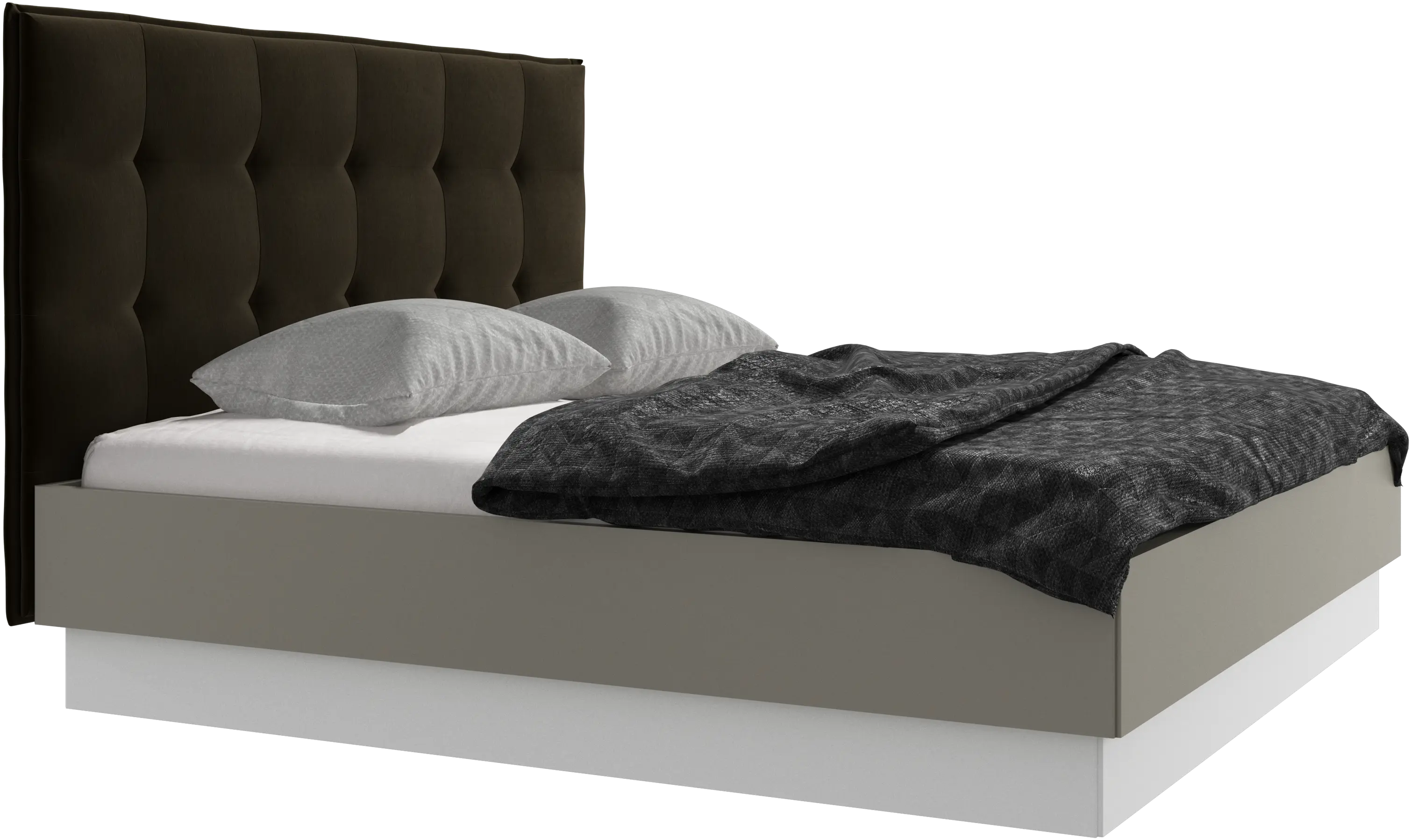 Lugano storage bed with lift-up frame and slats, excl. mattress