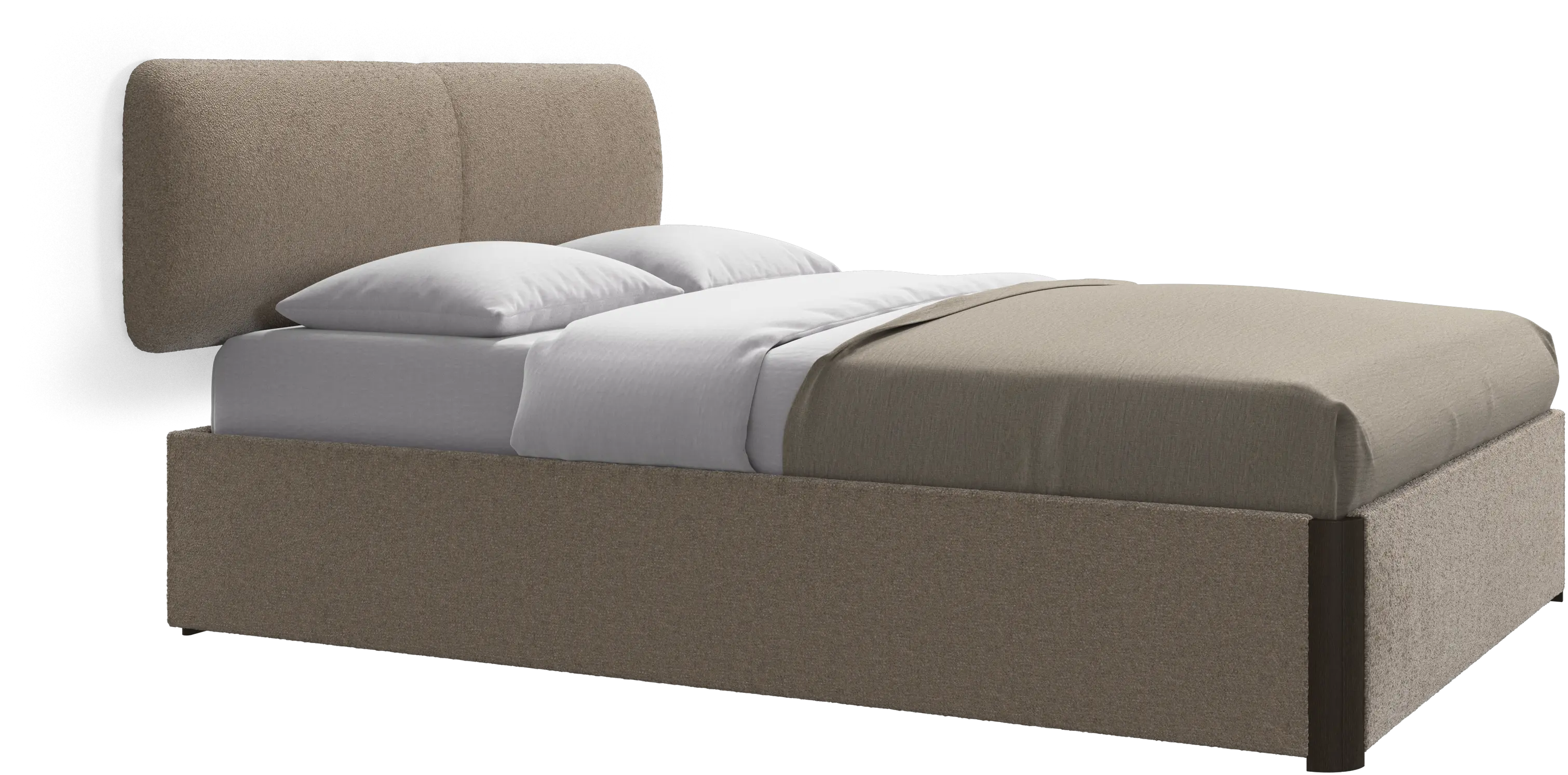 Element bed, wall-mounted headboard, with slats, excl. mattress