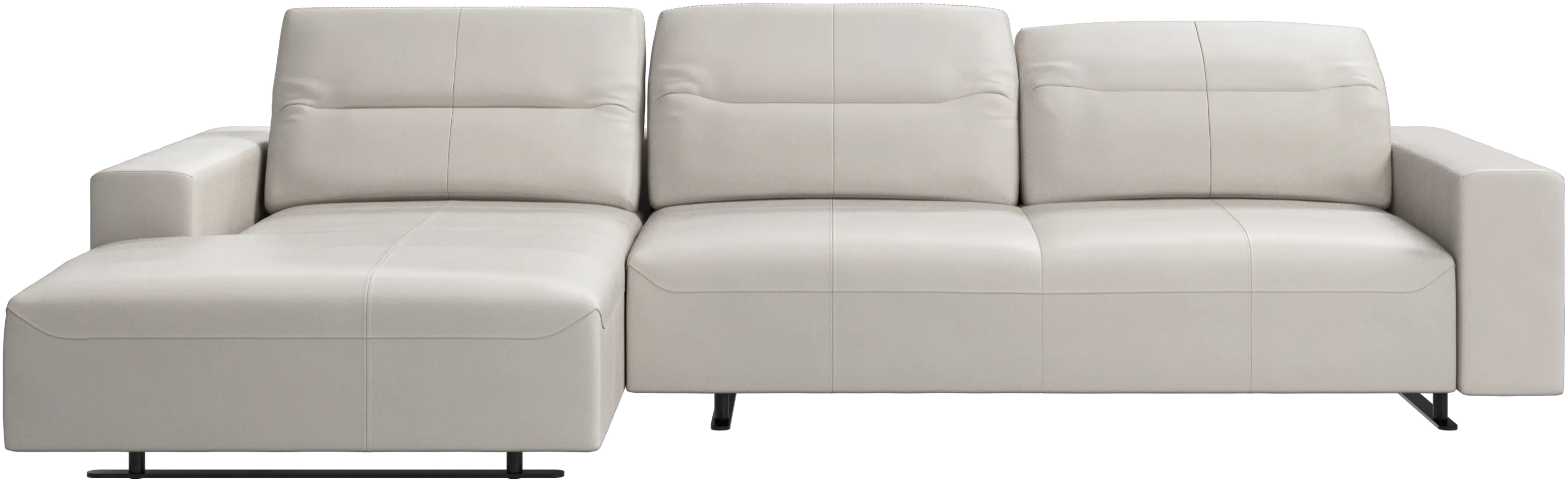 Hampton sofa with adjustable back, resting unit and storage both sides