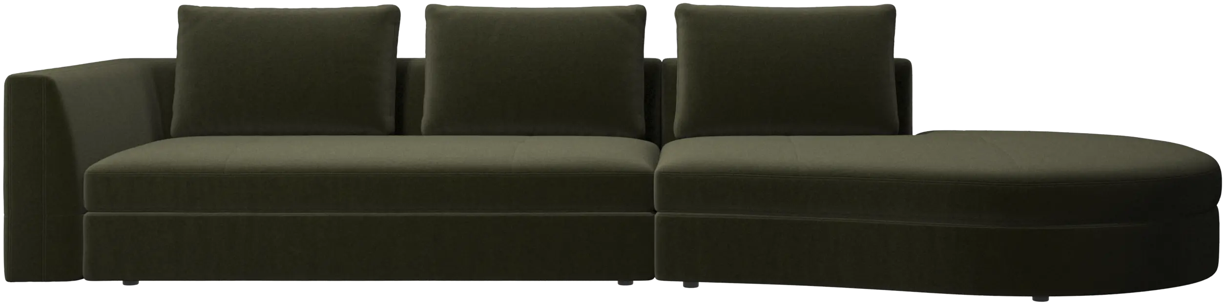 Bergamo Sofa mit rundem Loungemodul,rechts