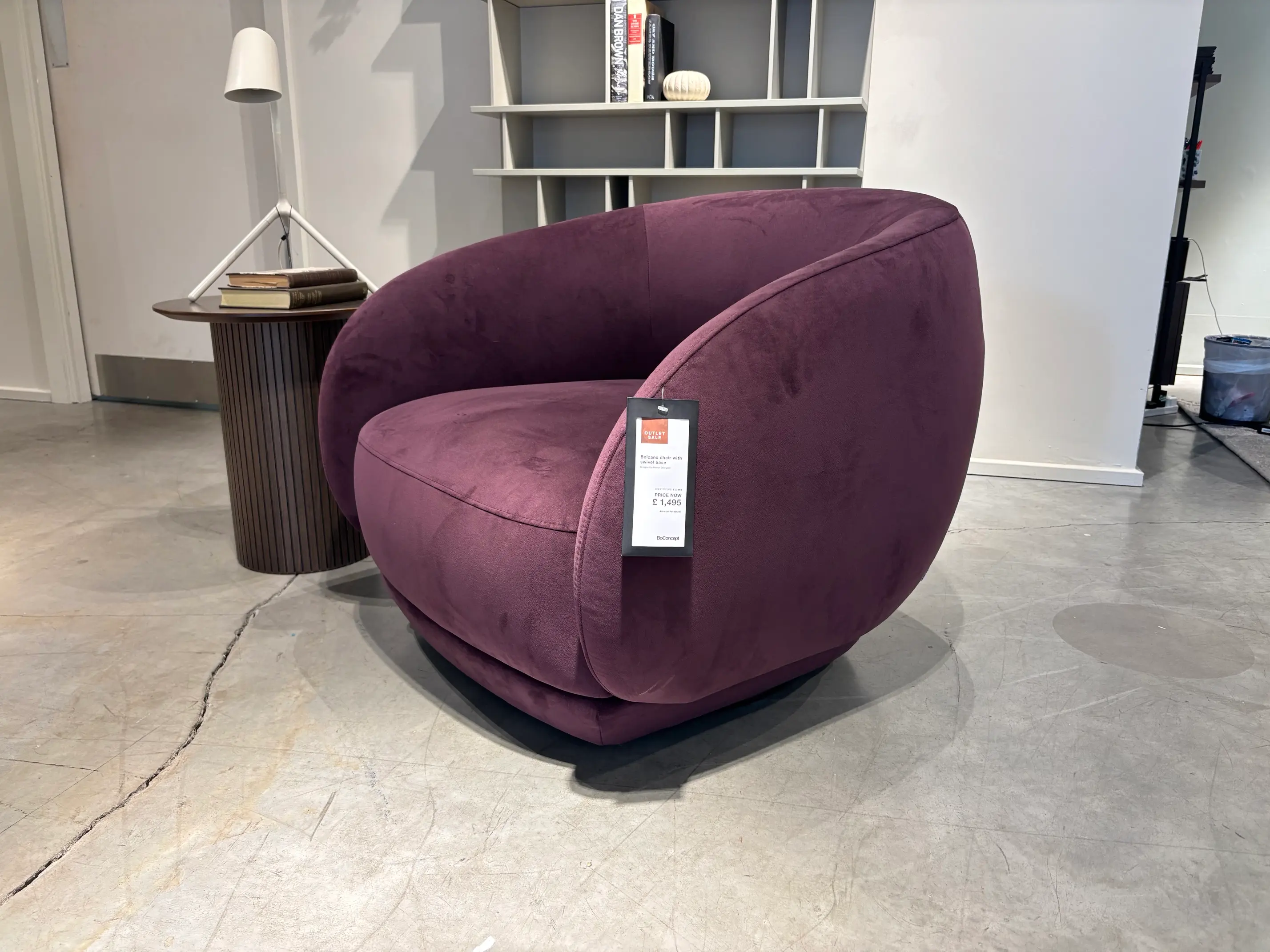 Armchairs Bolzano Swivel Armchair - Cherry Red Bologna Fabric