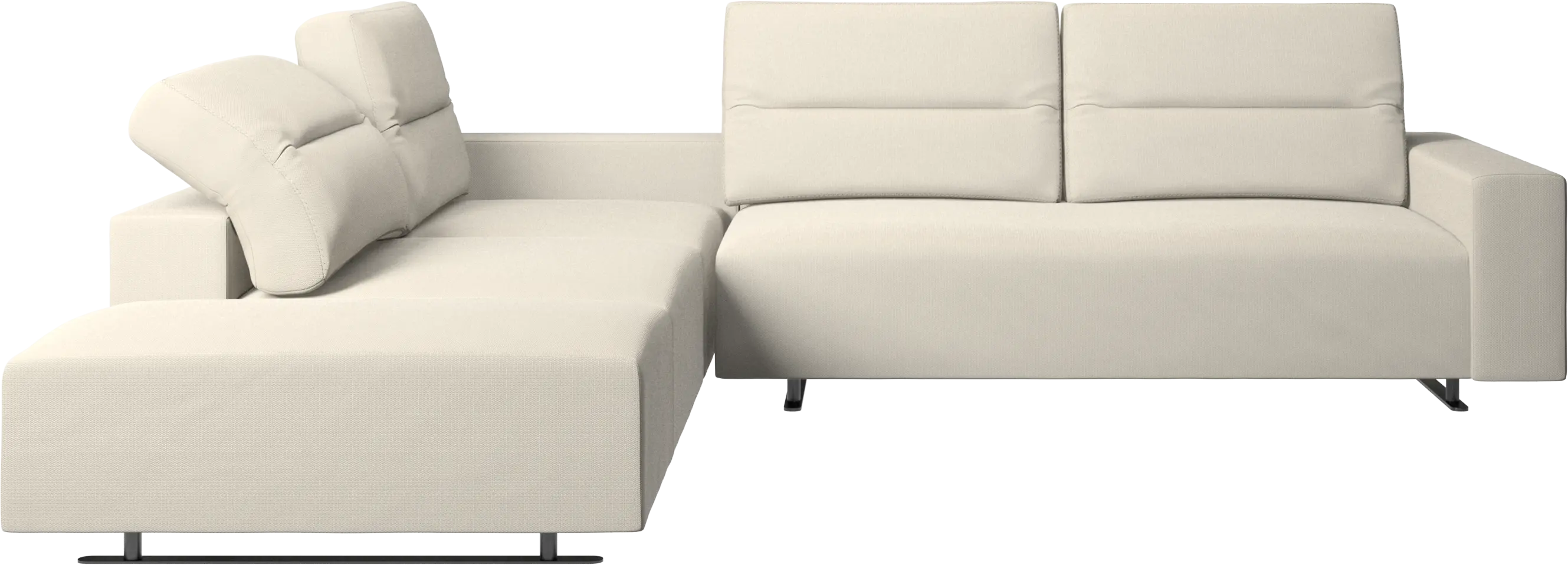 Hampton corner sofa with adjustable back and lounging unit