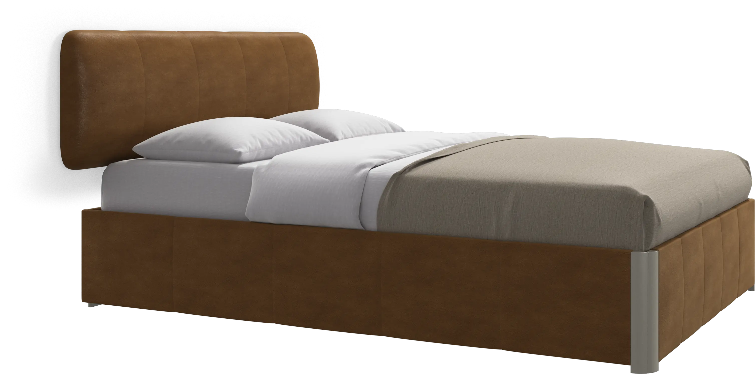 Element bed, wall-mounted headboard, with slats and storage solution, excl. mattress