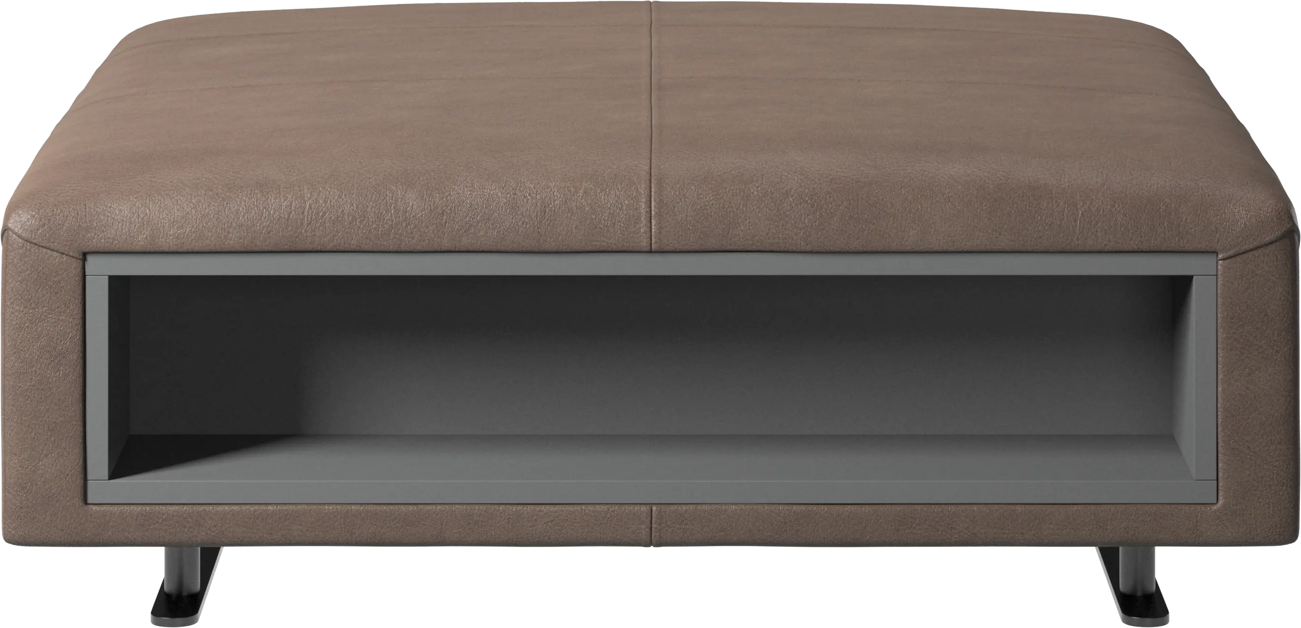 Hampton footstool with storage left and right sides