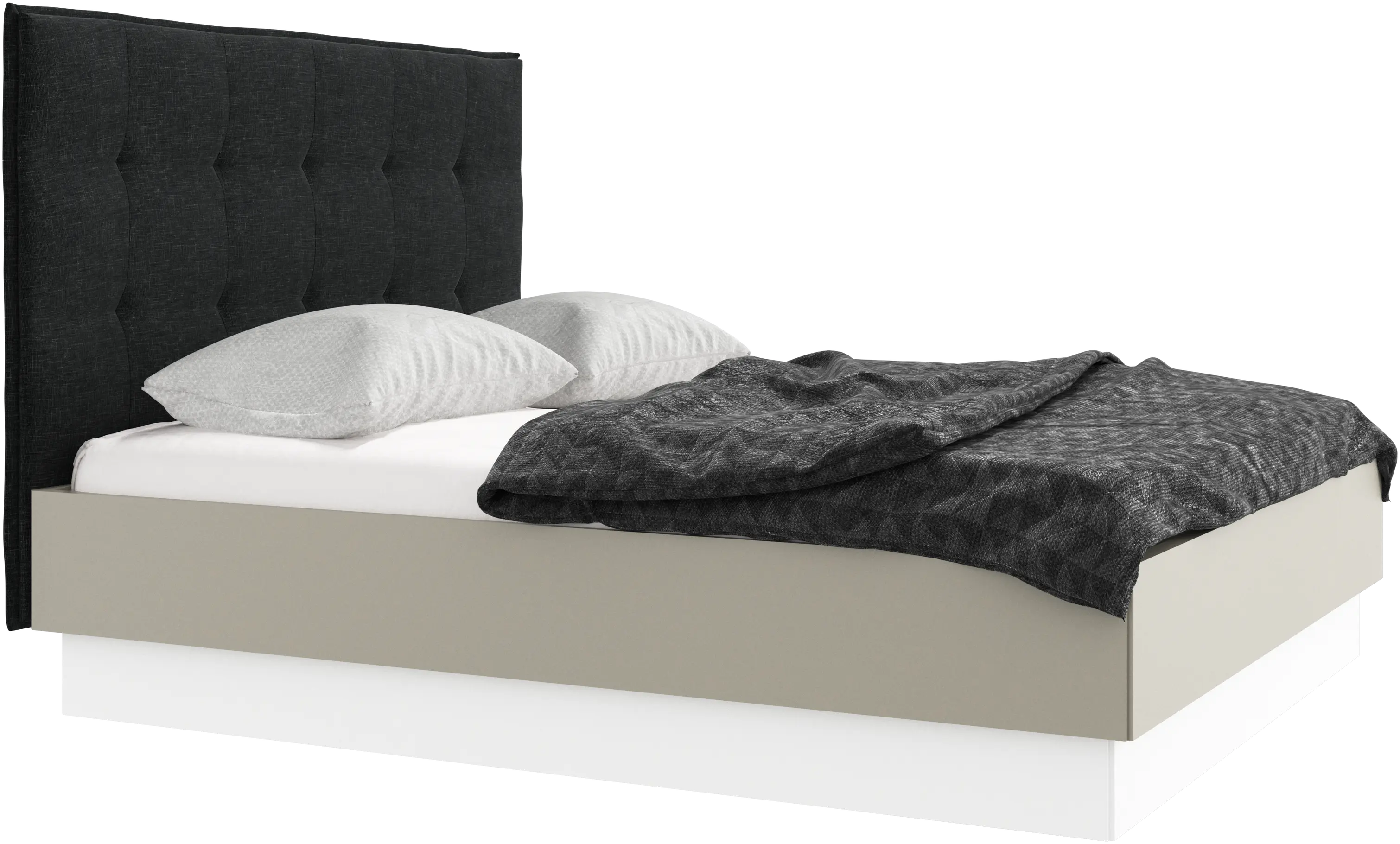 Lugano storage bed with lift-up frame and slats, excl. mattress
