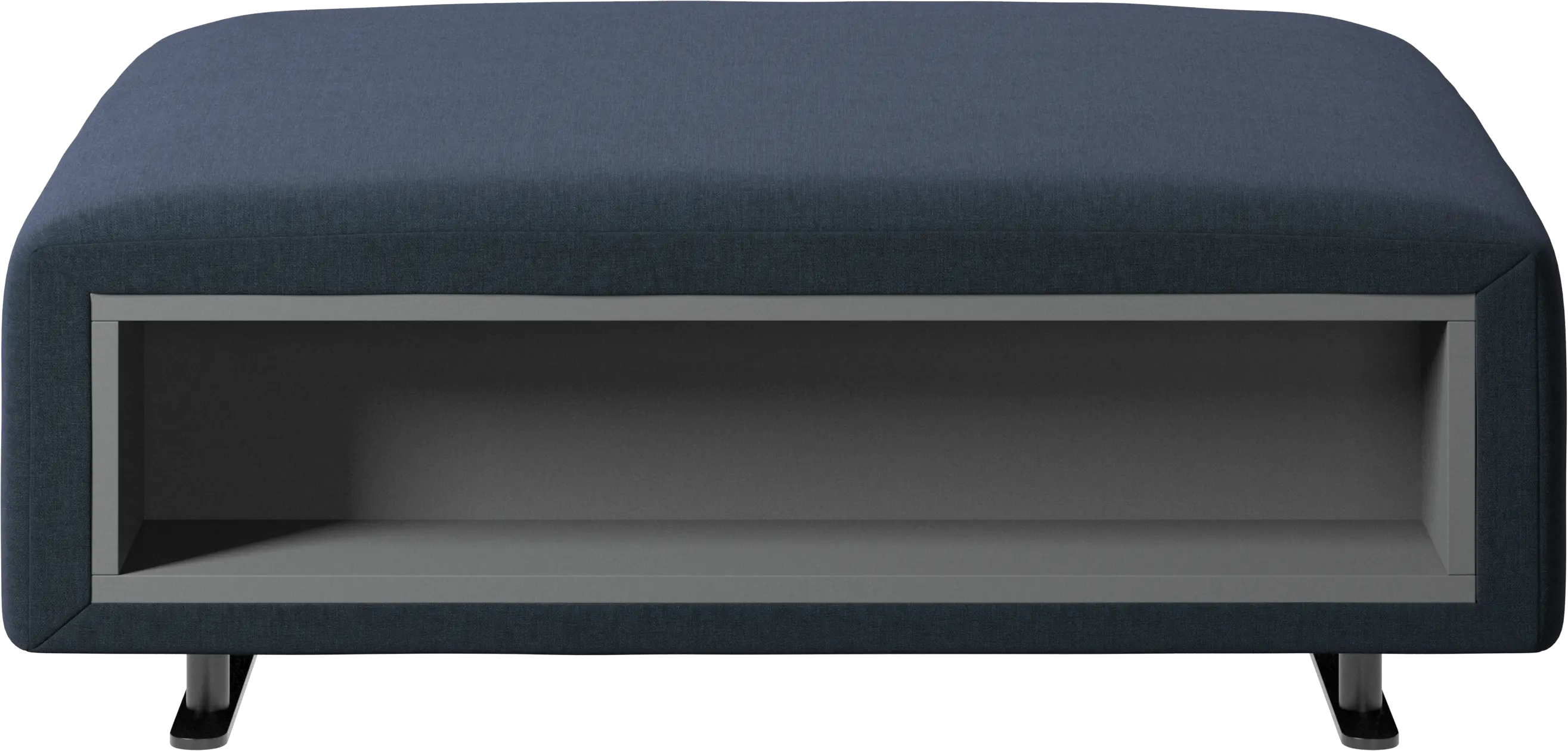 Hampton footstool with storage left and right sides