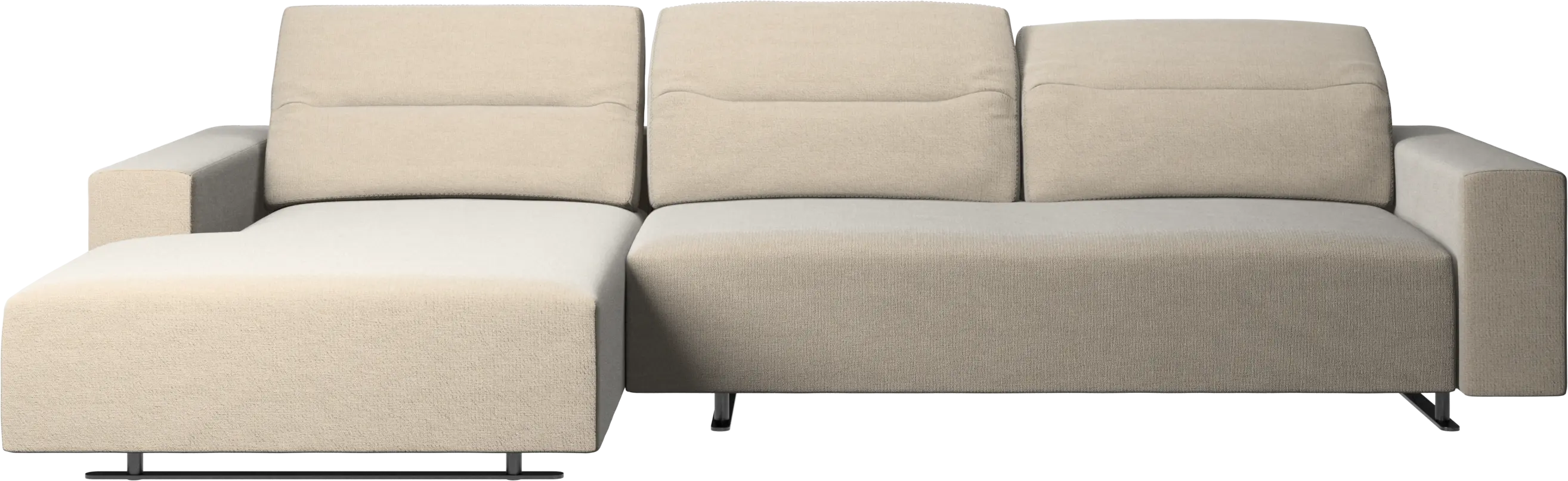 Hampton sofa with adjustable back and resting unit left side