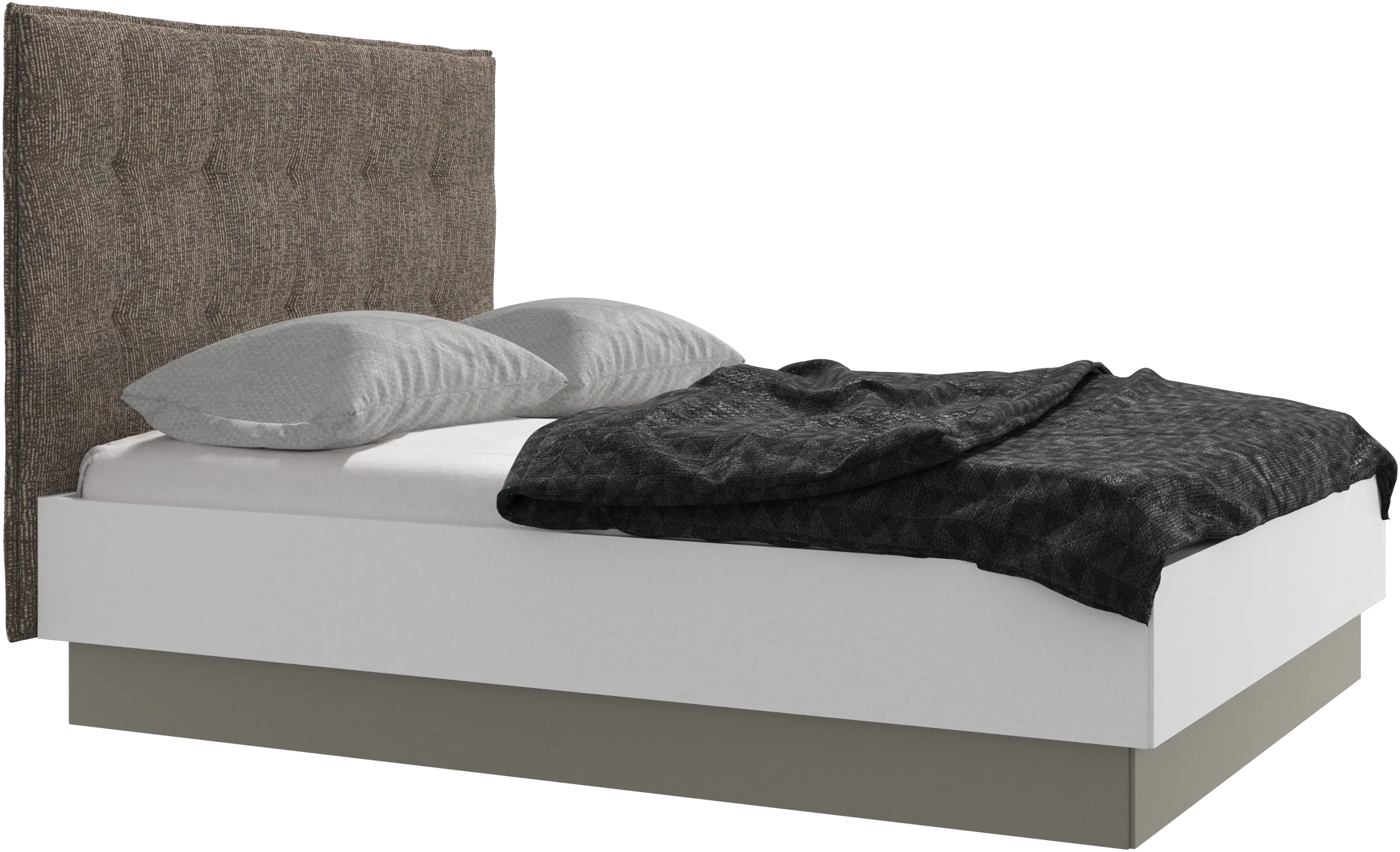 Lugano storage bed with lift-up frame and slats, excl. mattress