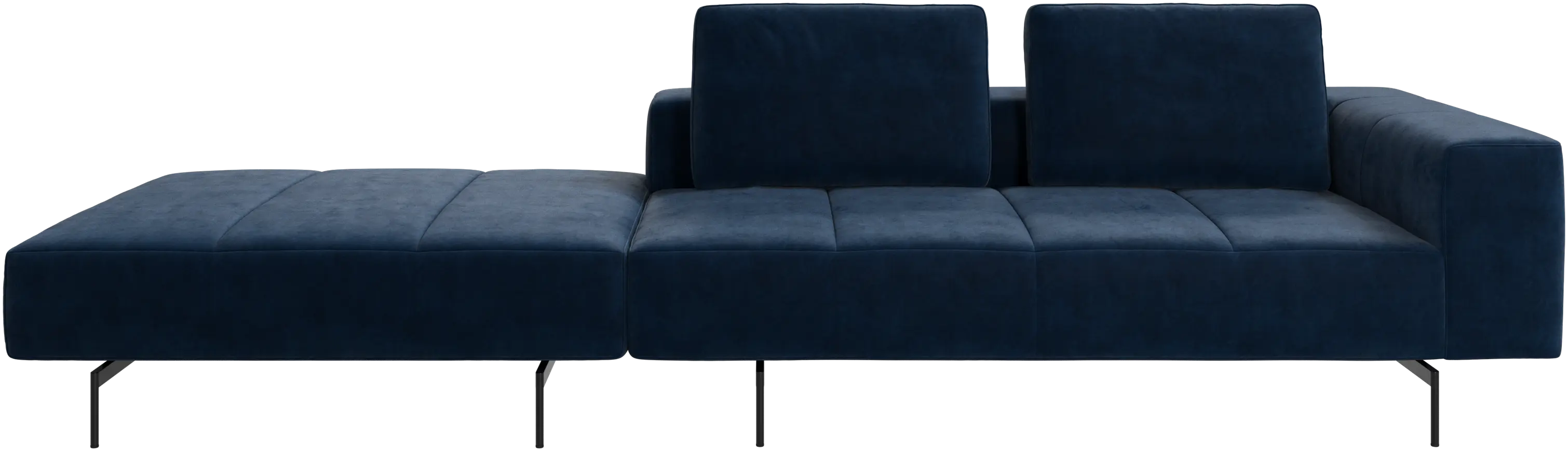 Amsterdam sofa with footstool on left side