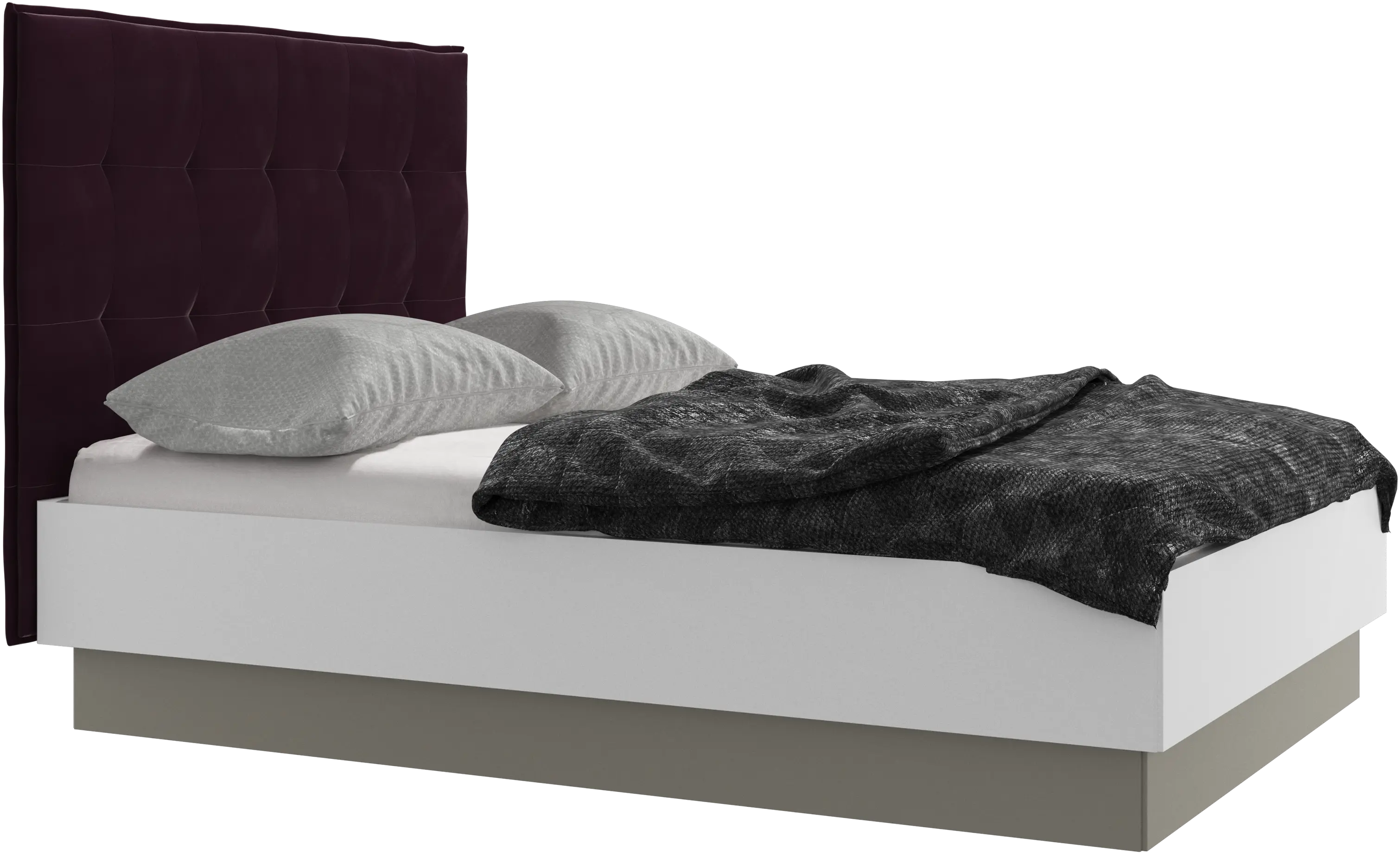 Cama con canapé Lugano, estructura elevable y tablado, no incluye colchón