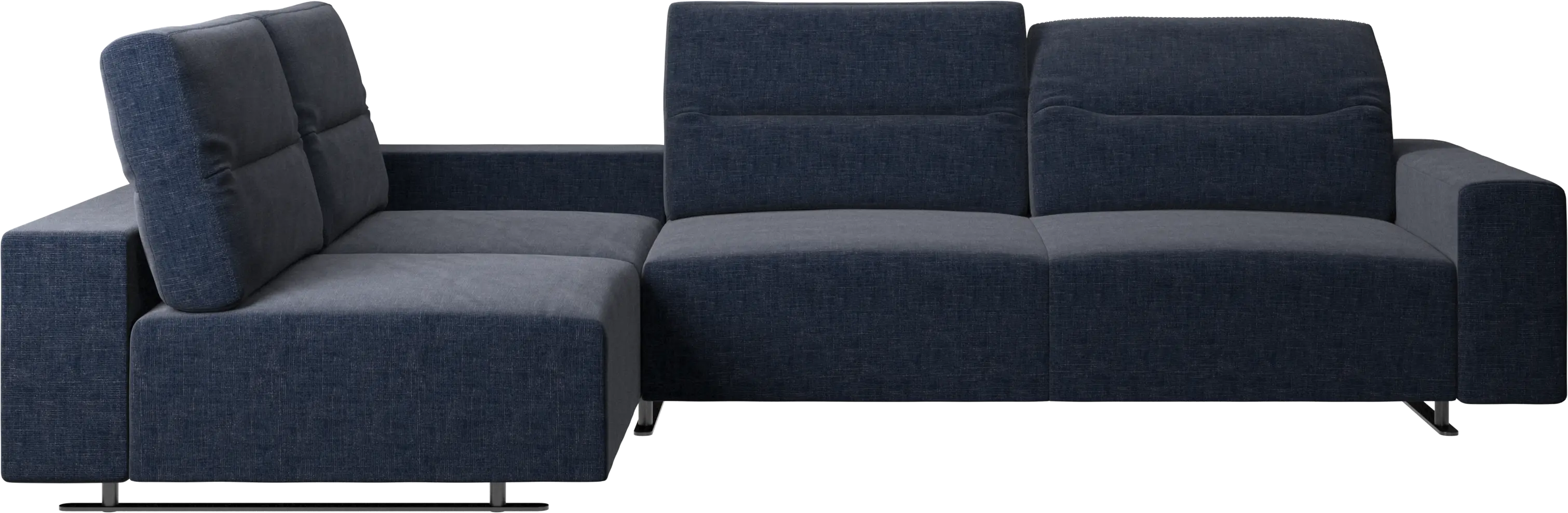 Hampton corner sofa with adjustable back and storage on right side